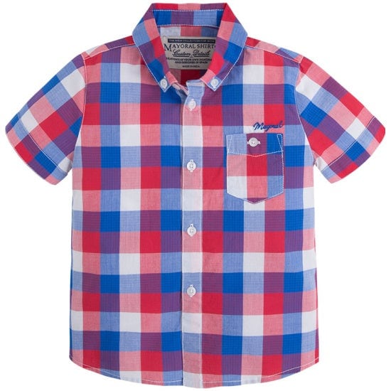 Camisa Para Niño Estampado Cuadros Mayoral $689