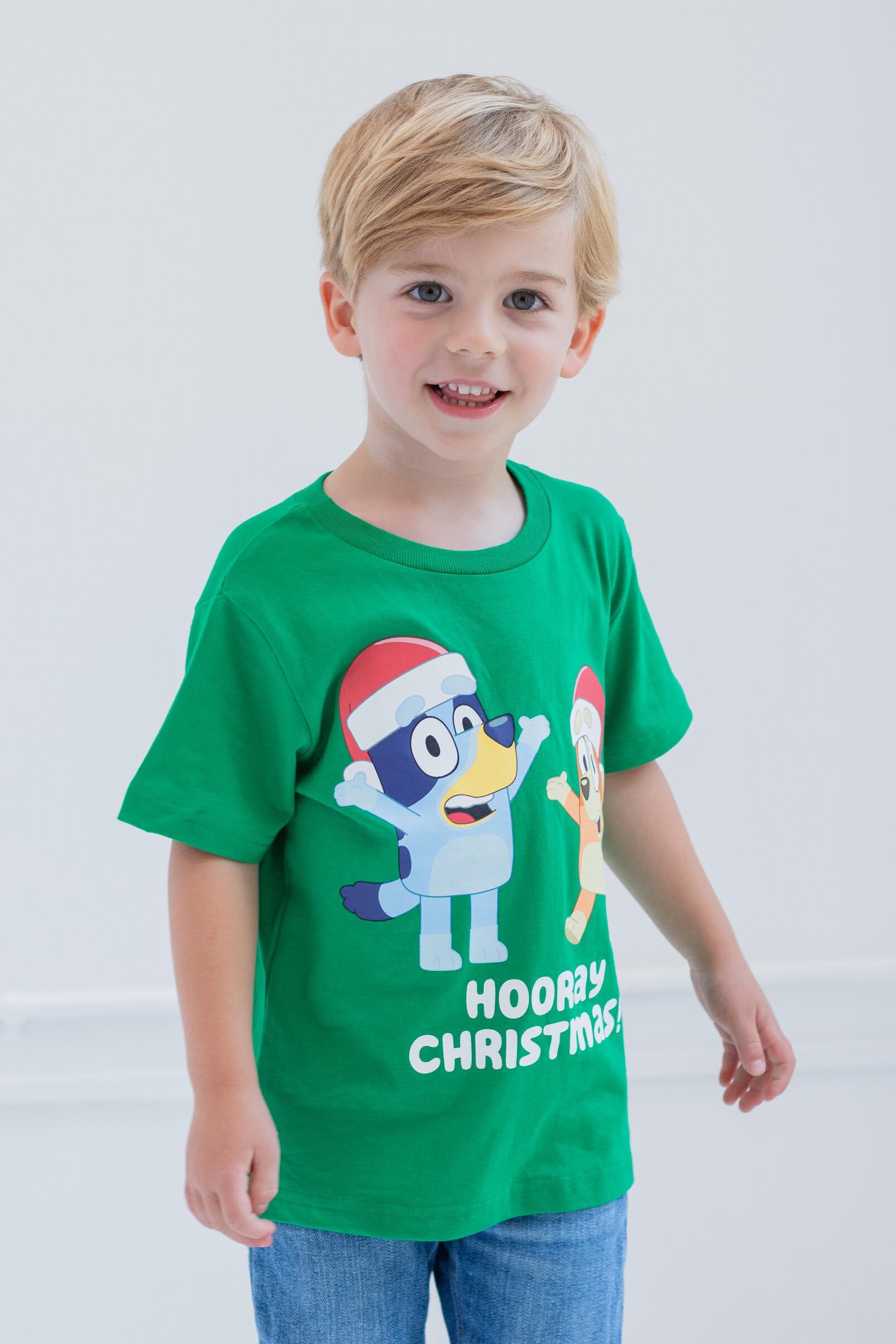 Foto 3 pulgar | Camiseta Bluey Bingo Christmas Para Niños Pequeños Verde 6 Años - Venta Internacional.