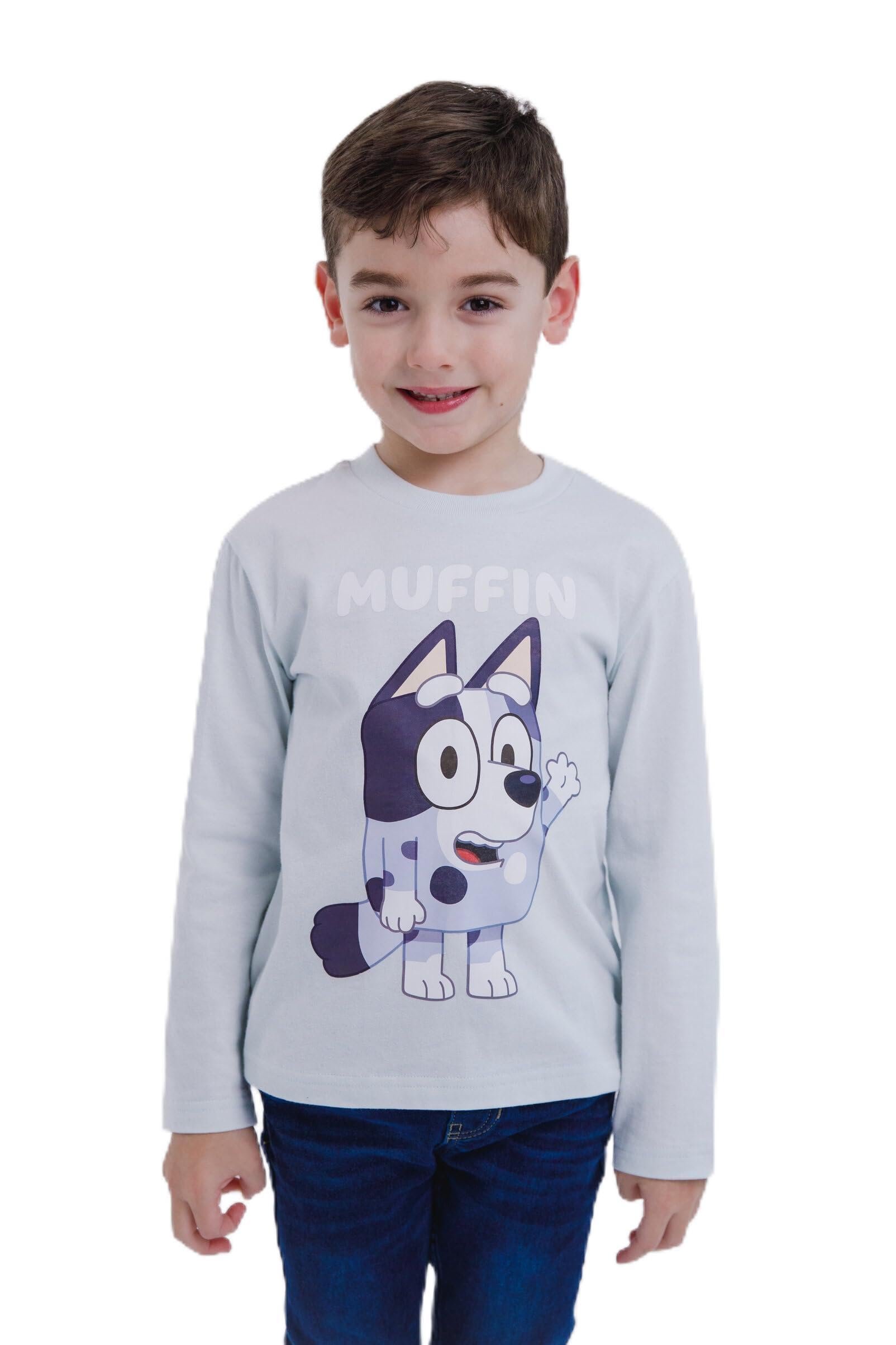 Foto 1 | Camiseta Bluey Muffin Little Boys De Manga Larga Para Niños De 6 Años - Venta Internacional.