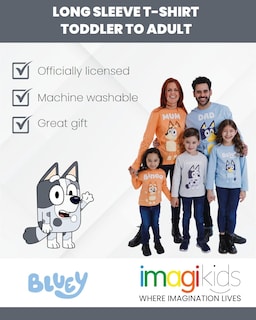 Foto 3 | Camiseta Bluey Muffin Little Boys De Manga Larga Para Niños De 6 Años - Venta Internacional.