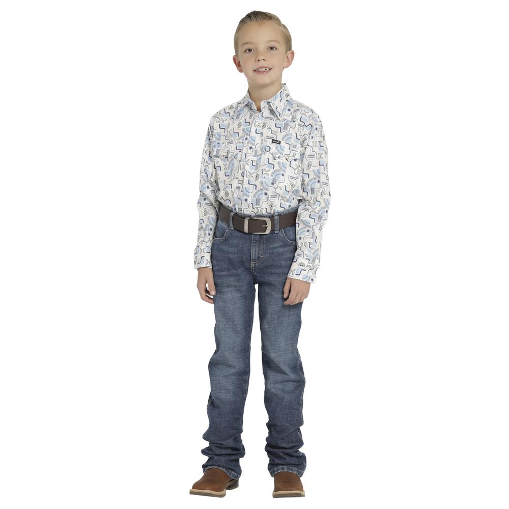 Foto 5 pulgar | Camisa Vaquera Niño Wrangler Slim Fit Manga Larga 465 Blanco