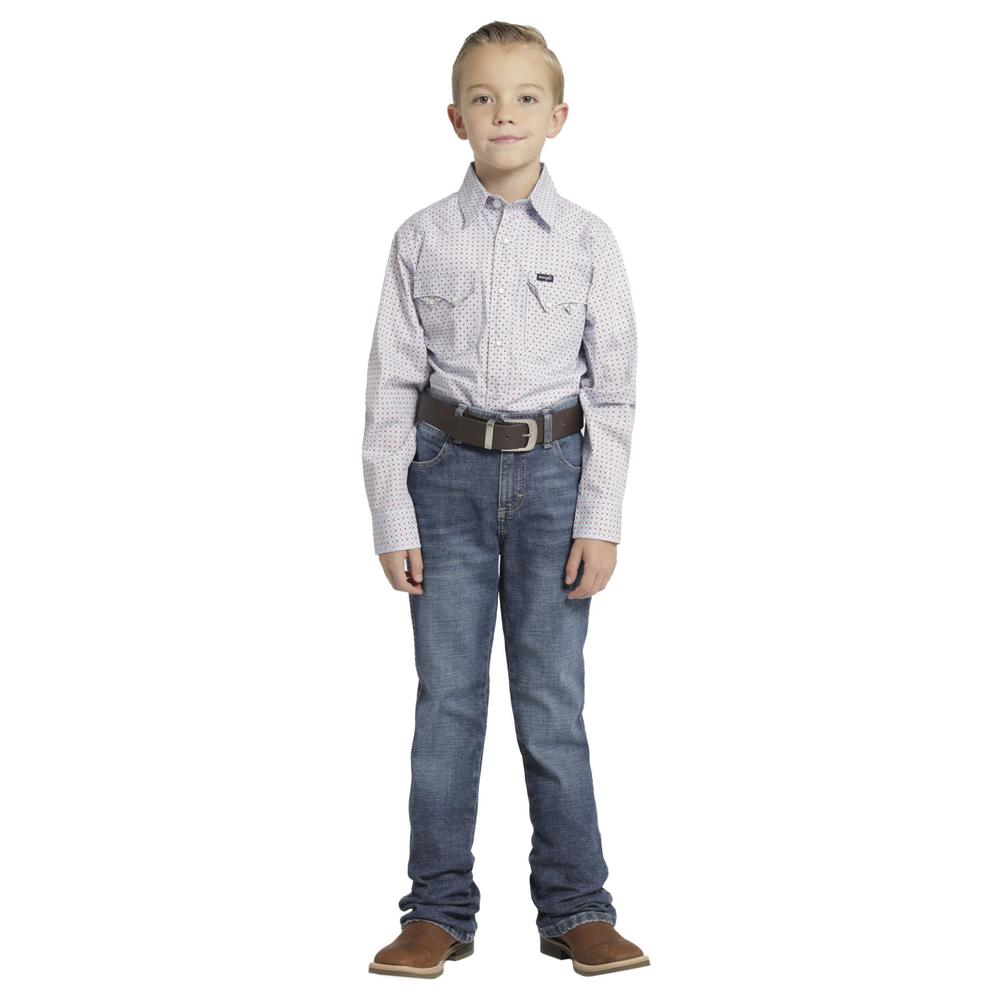 Foto 5 pulgar | Camisa Vaquera Niño Wrangler Slim Fit Manga Larga 414 Azul