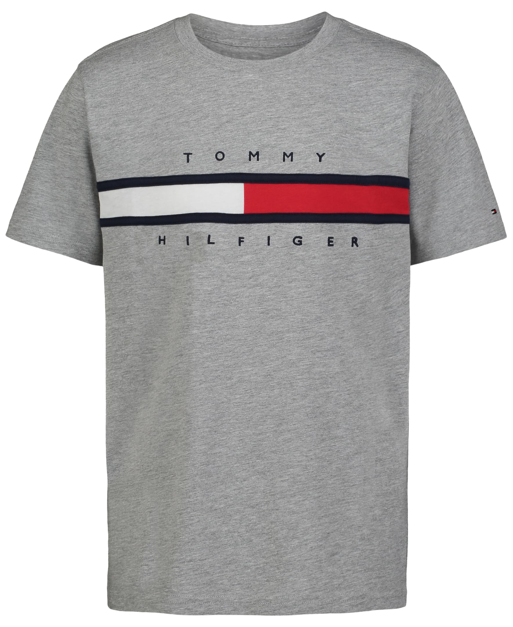 Camiseta Tommy Hilfiger Con Bandera De Manga Corta Para Niño, 100% Algodón - Venta Internacional.