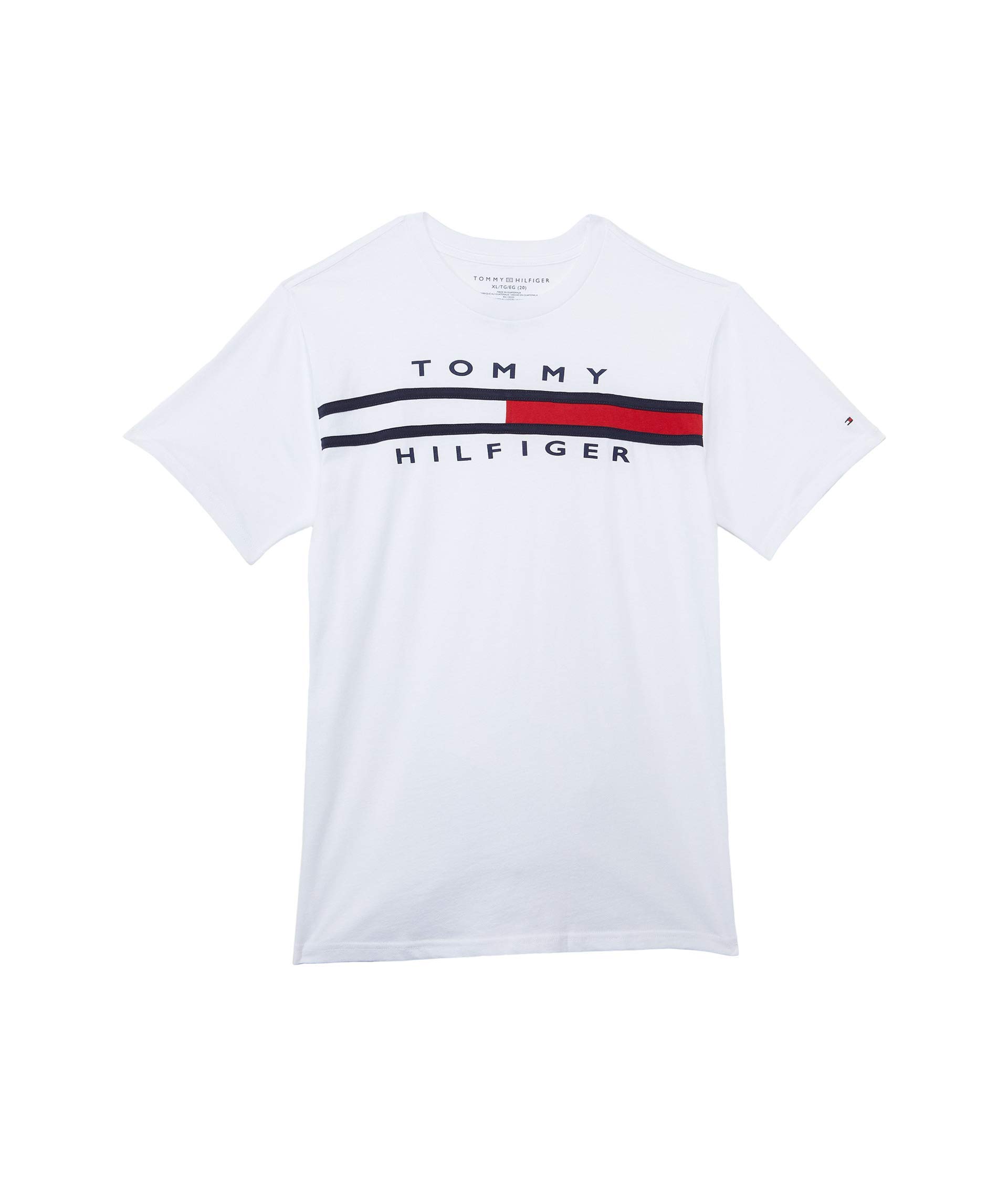 Camiseta Tommy Hilfiger Para Niños, Manga Corta, Bandera, Cuello Redondo, 5 Años - Venta Internacional.