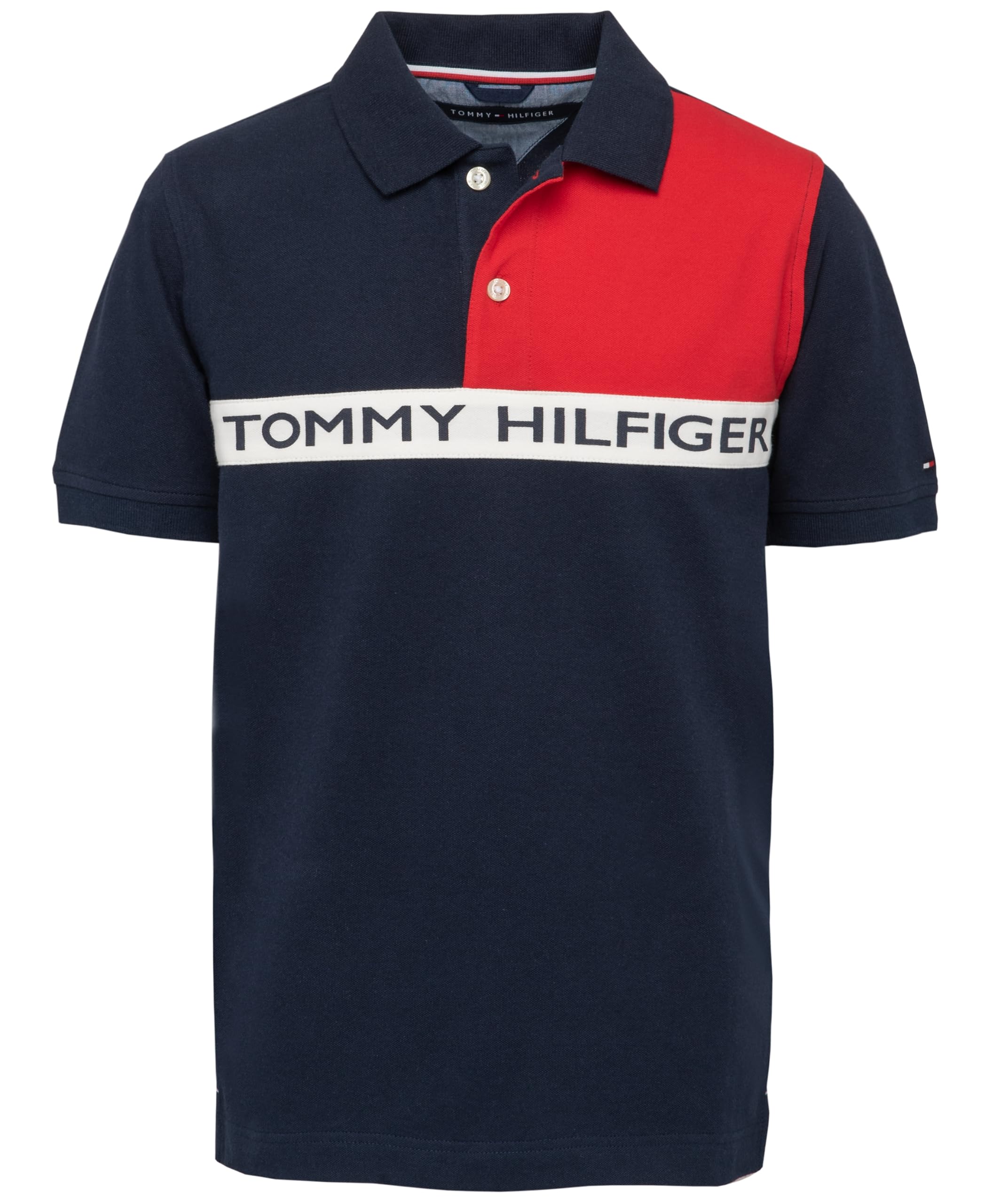 Polo Tommy Hilfiger Nasir Swim Para Niño, Talla Md, Azul Marino - Venta Internacional.
