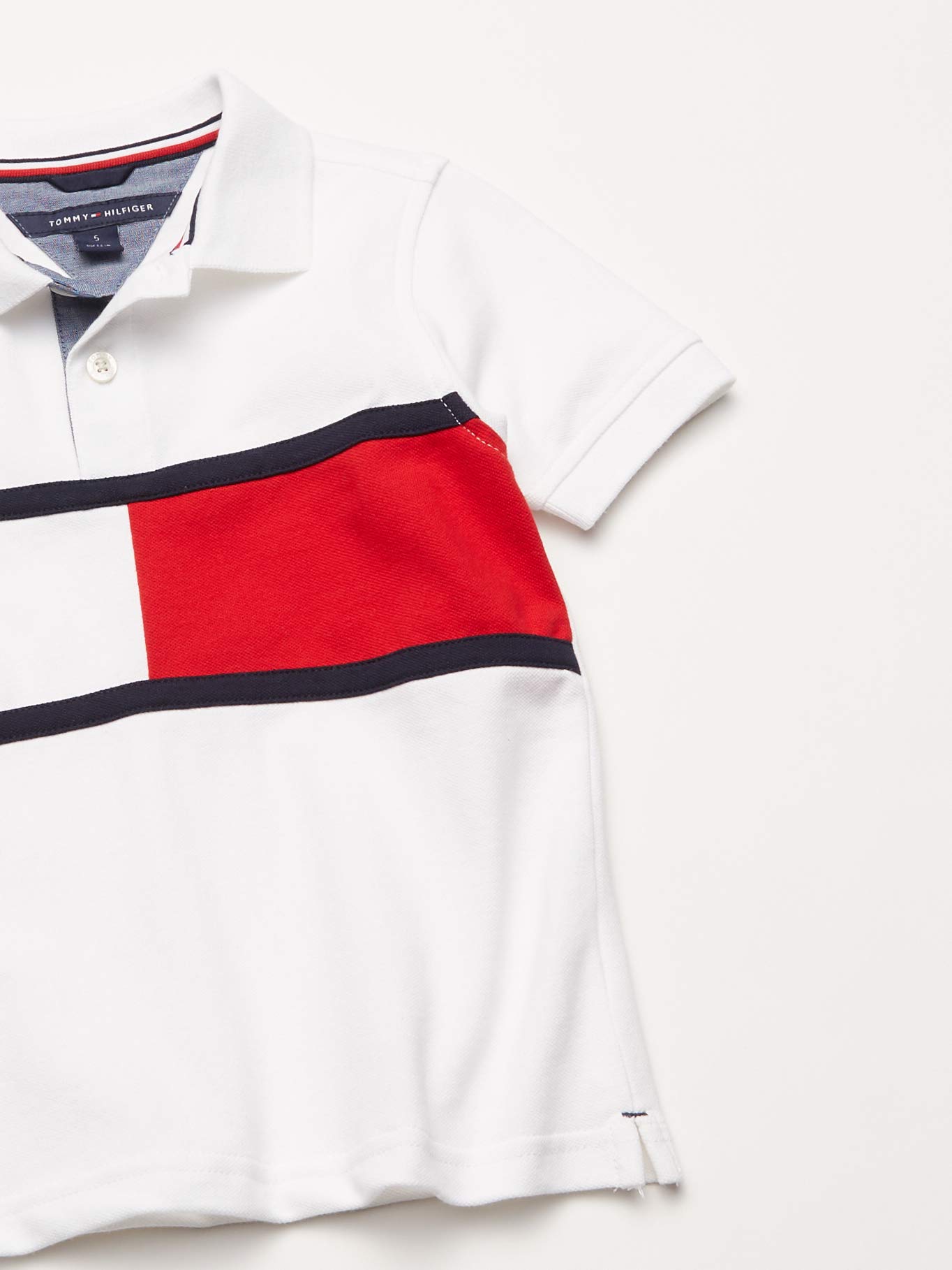 Foto 3 pulgar | Polo Tommy Hilfiger Para Niños De Manga Corta, Talla 6, Color Blanco - Venta Internacional.