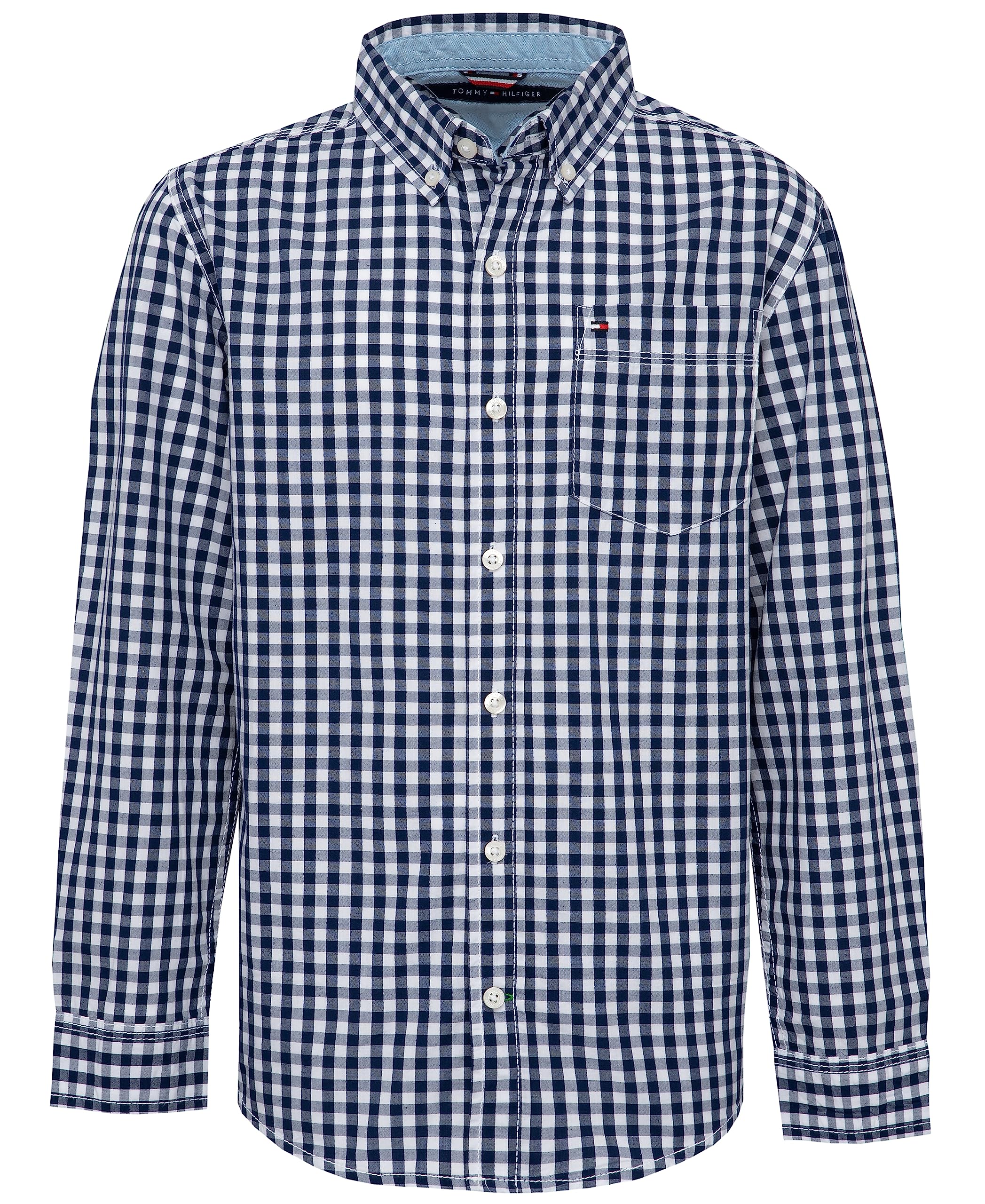 Foto 1 | Camisa Tommy Hilfiger Big Boys Baxter De Manga Larga Azul - M - Venta Internacional.