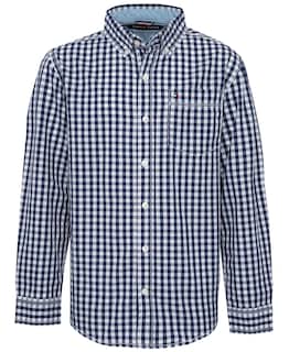 Foto 1 | Camisa Tommy Hilfiger Big Boys Baxter De Manga Larga Azul - M - Venta Internacional.