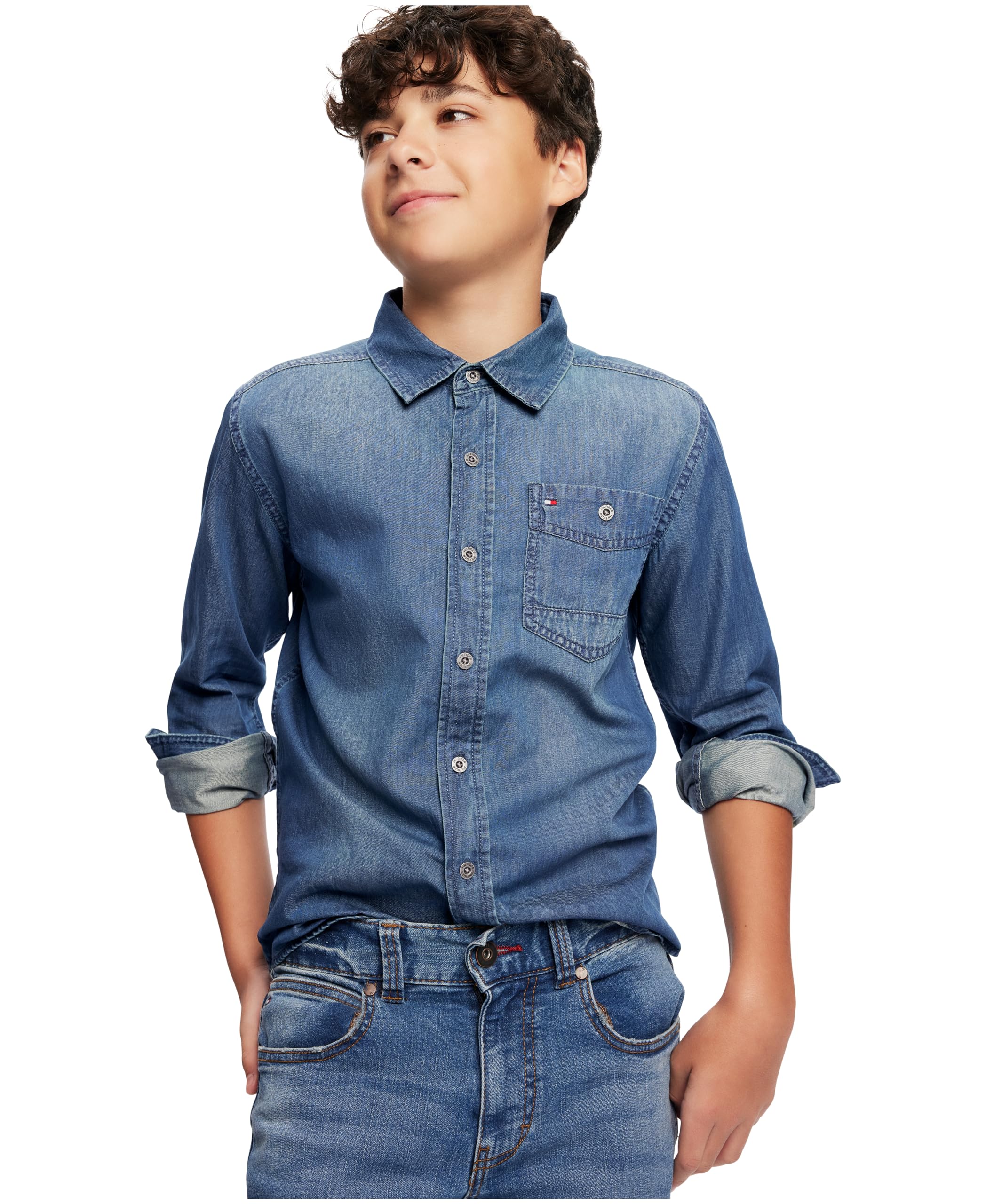 Foto 4 pulgar | Camisa Tommy Hilfiger Max Denim para Niño - Venta Internacional