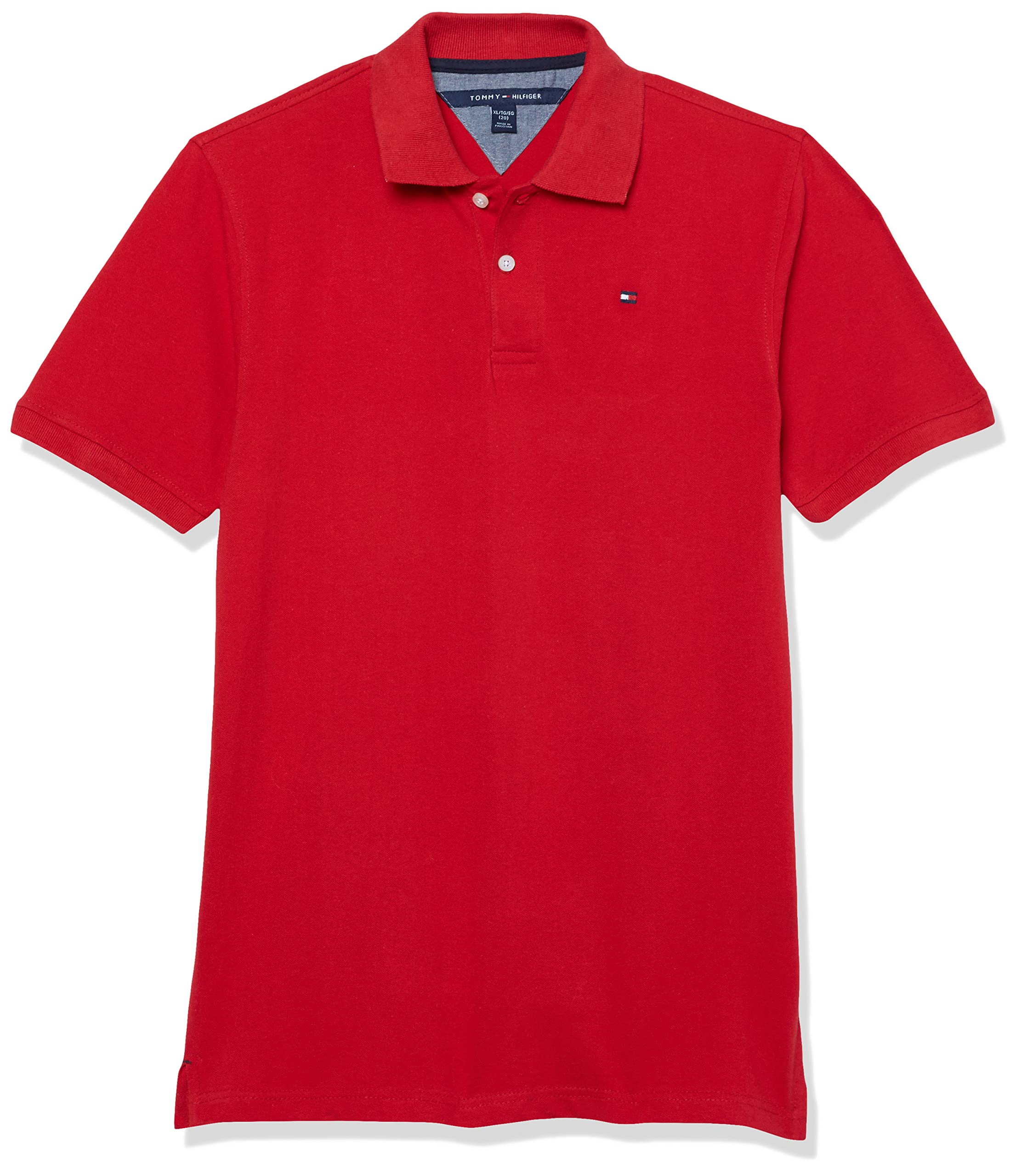 Polo Tommy Hilfiger De Manga Corta Para Niños Ivy Scarlet 5y - Venta Internacional.