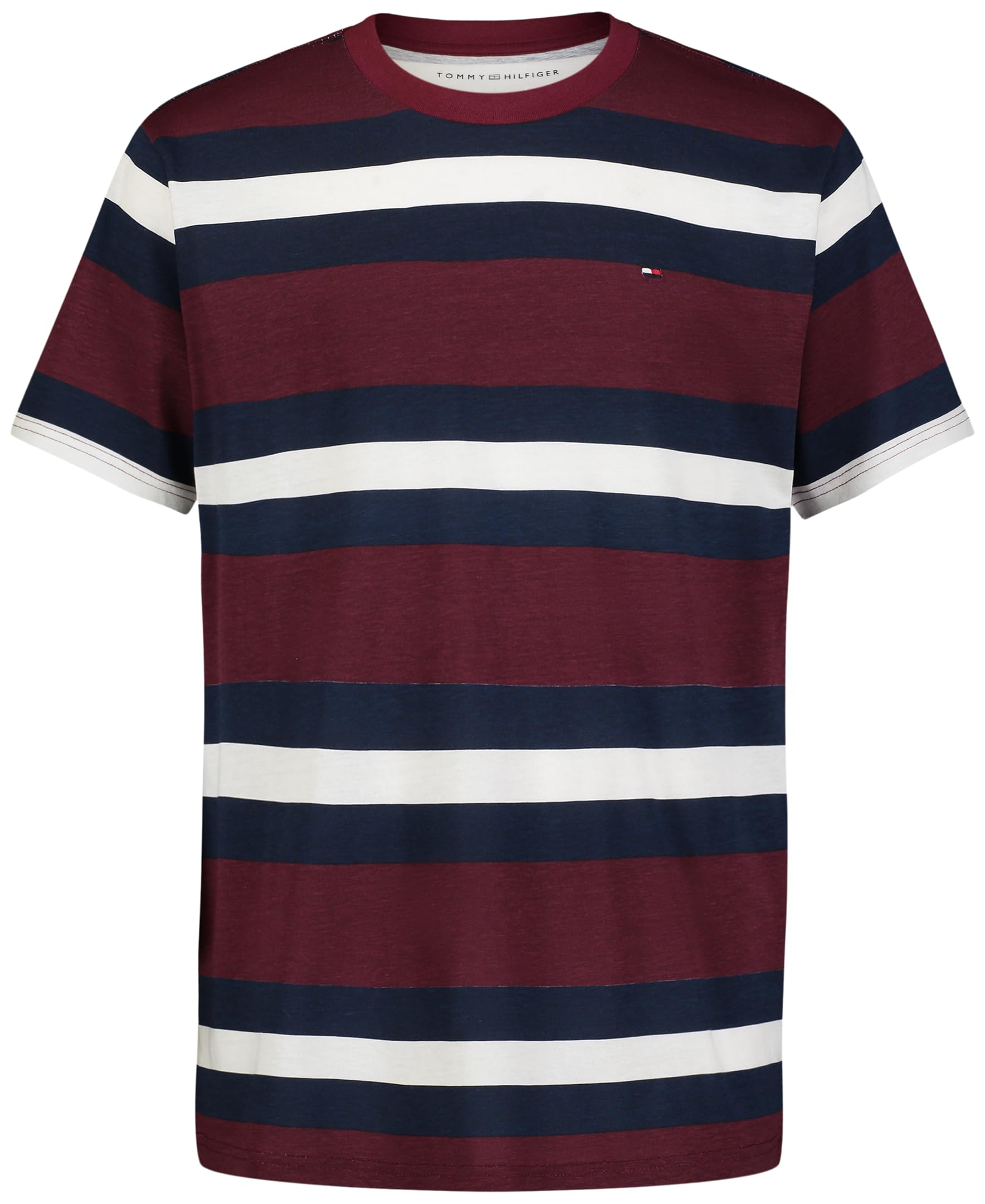 Camiseta Tommy Hilfiger De Manga Corta Para Niños, Rugby Stripe, 8 Años - Venta Internacional. $711