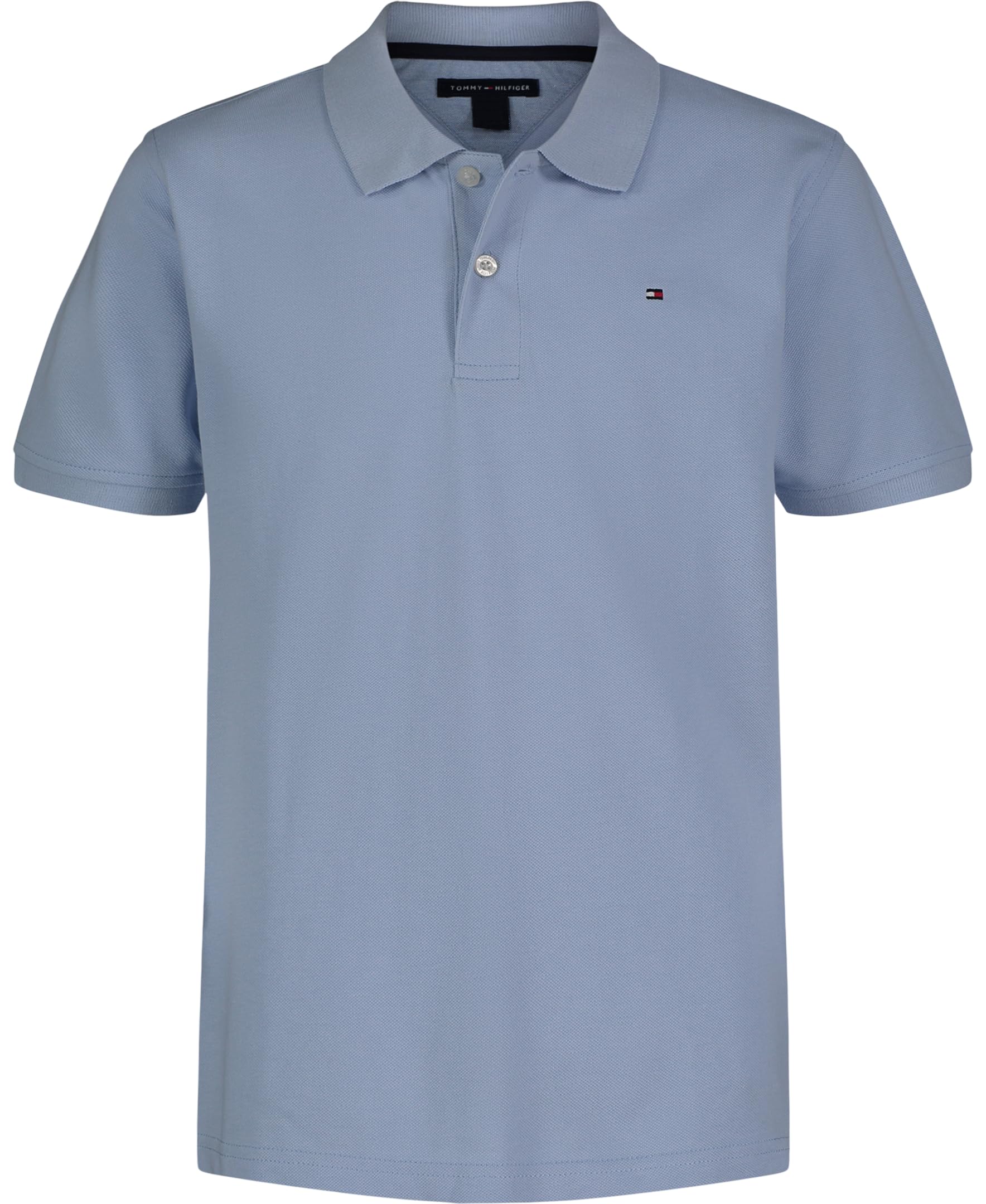 Polo Tommy Hilfiger Para Niños De Manga Corta, Color Azul Hiedra, 8 Años - Venta Internacional.