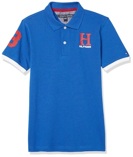 Foto 1 | Polo Tommy Hilfiger De Manga Corta Para Niños, Azul Mate 20 - Venta Internacional.