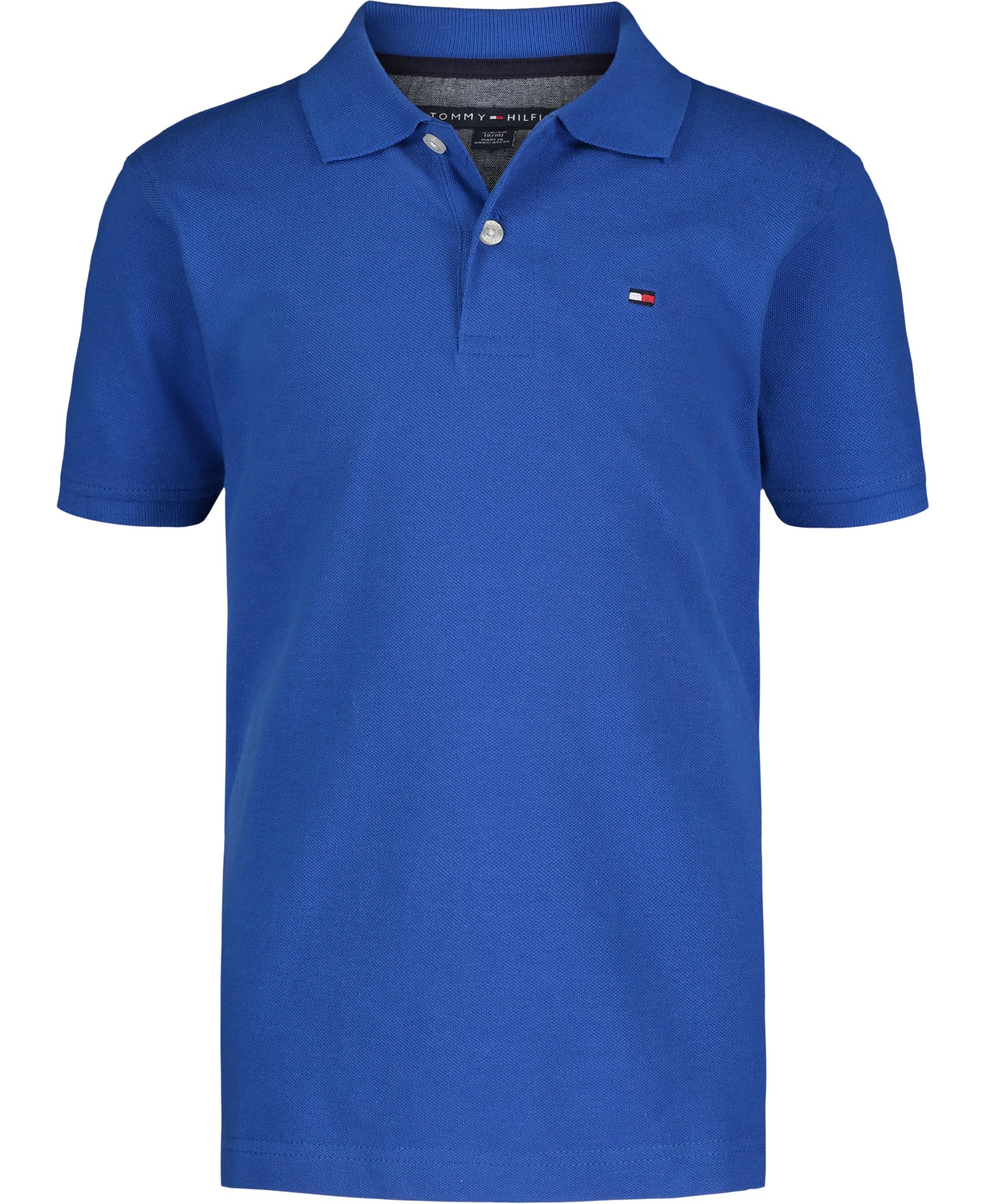 Polo Tommy Hilfiger Para Niños, Manga Corta, Azul, Talla 20 - Venta Internacional.