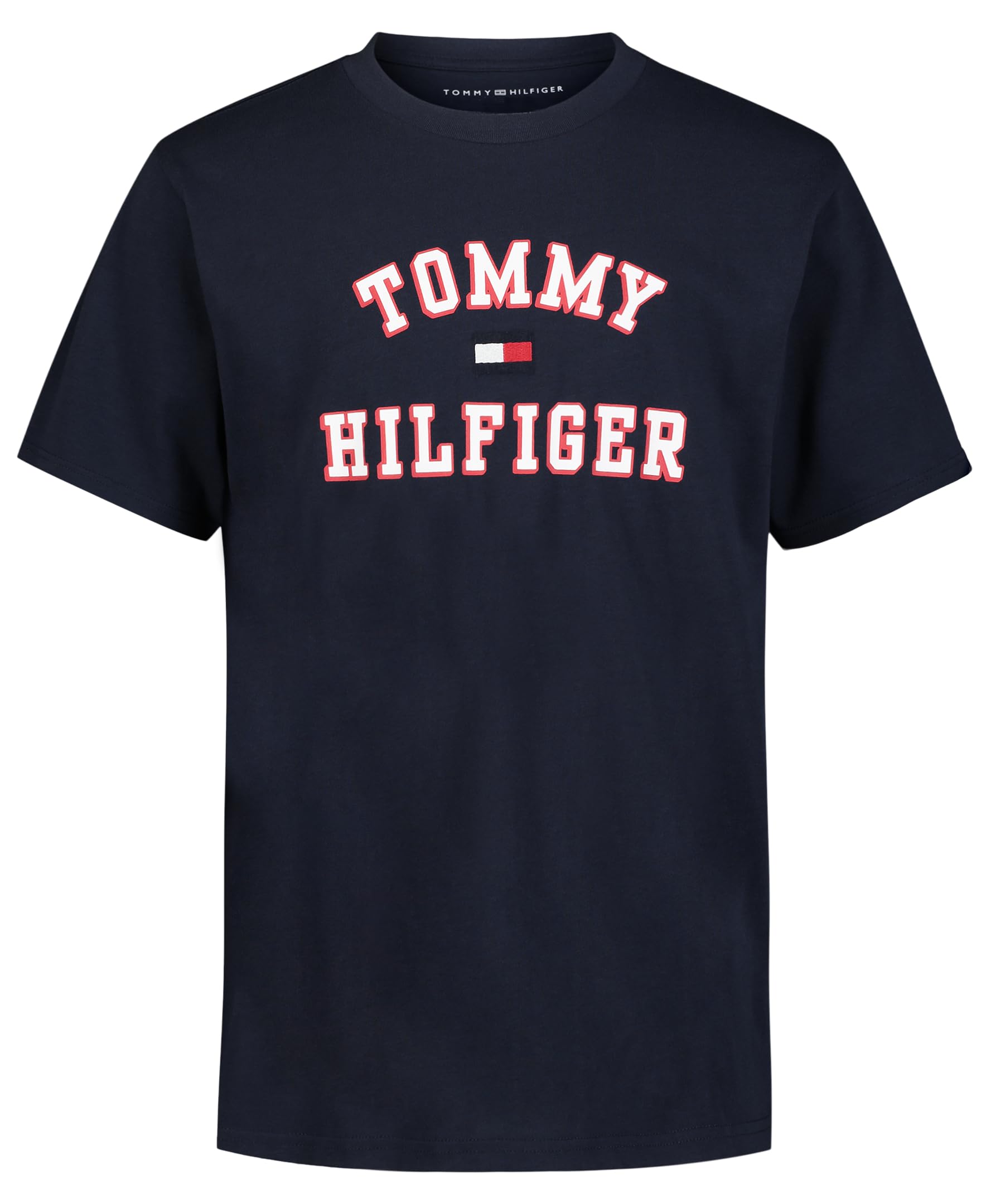 Foto 2 pulgar | Camiseta Tommy Hilfiger De Manga Corta Para Niños Varsity Navy 20 - Venta Internacional.