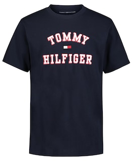 Foto 1 | Camiseta Tommy Hilfiger De Manga Corta Para Niños Varsity Navy 20 - Venta Internacional.