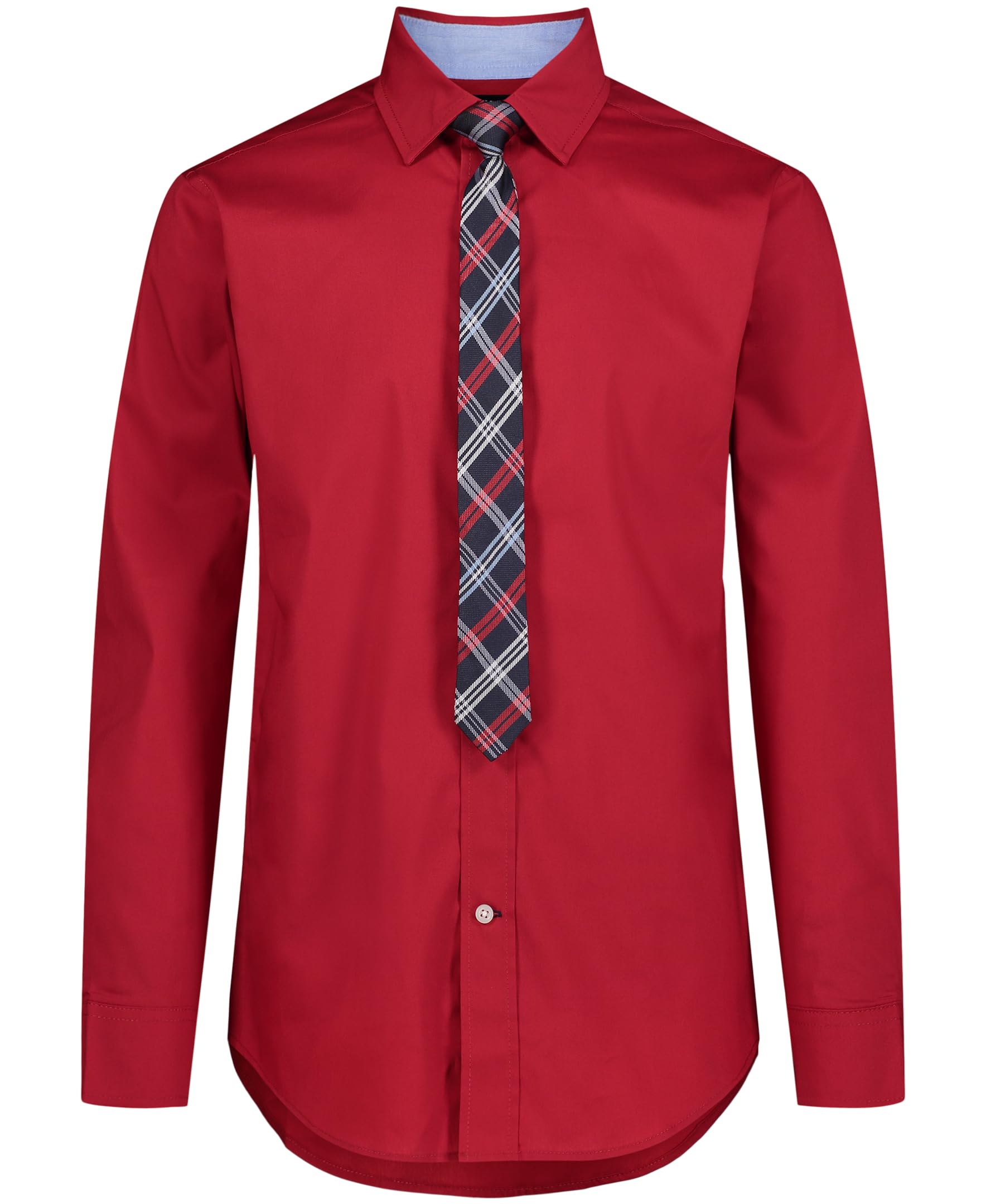 Camisa Tommy Hilfiger, Vestido De Manga Larga Para Niños, Rojo, 18 Años - Venta Internacional.