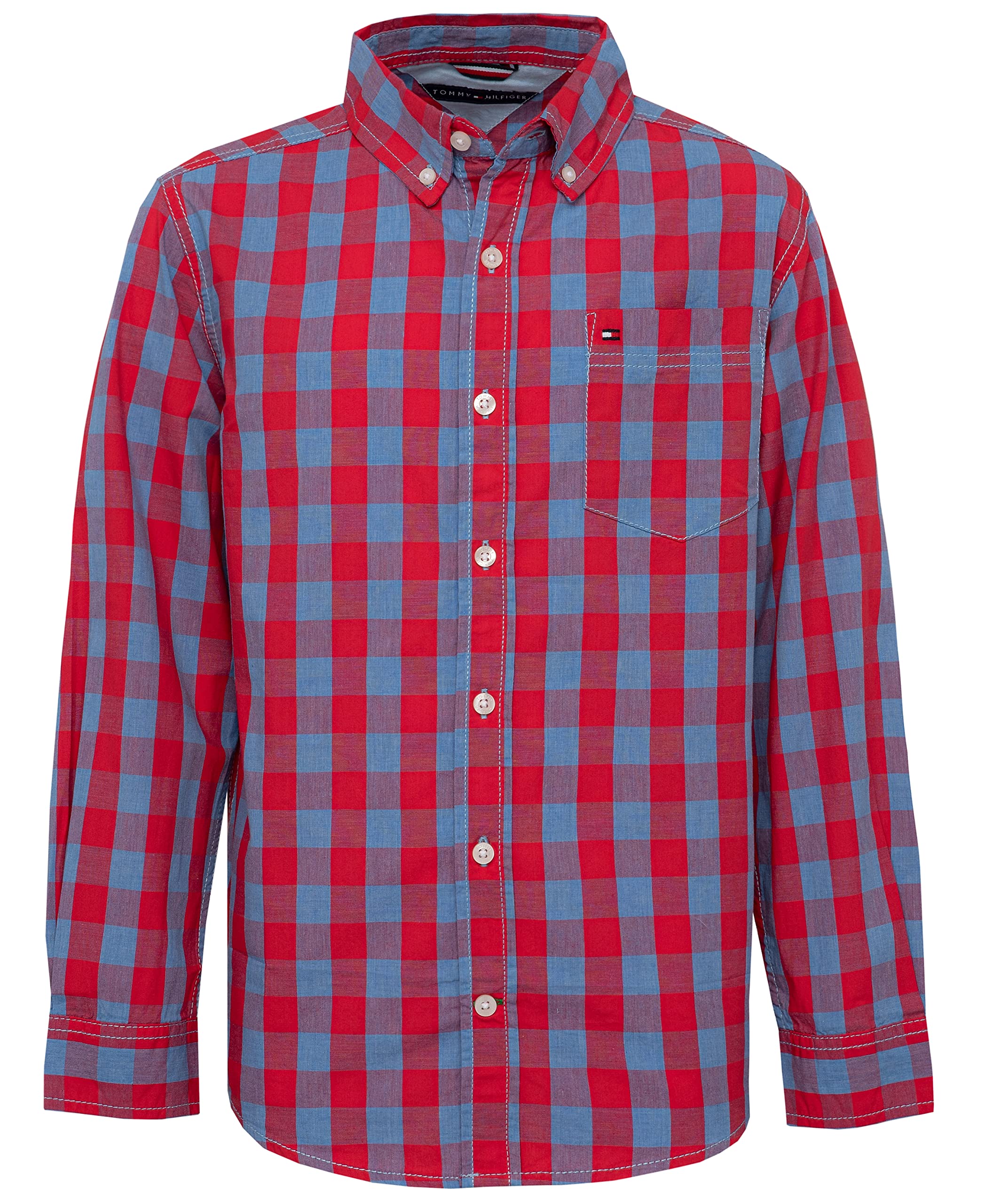 Foto 2 pulgar | Camisa Tommy Hilfiger de Manga Larga Kirk Fireside Plaid 3y para Niños - Venta Internacional