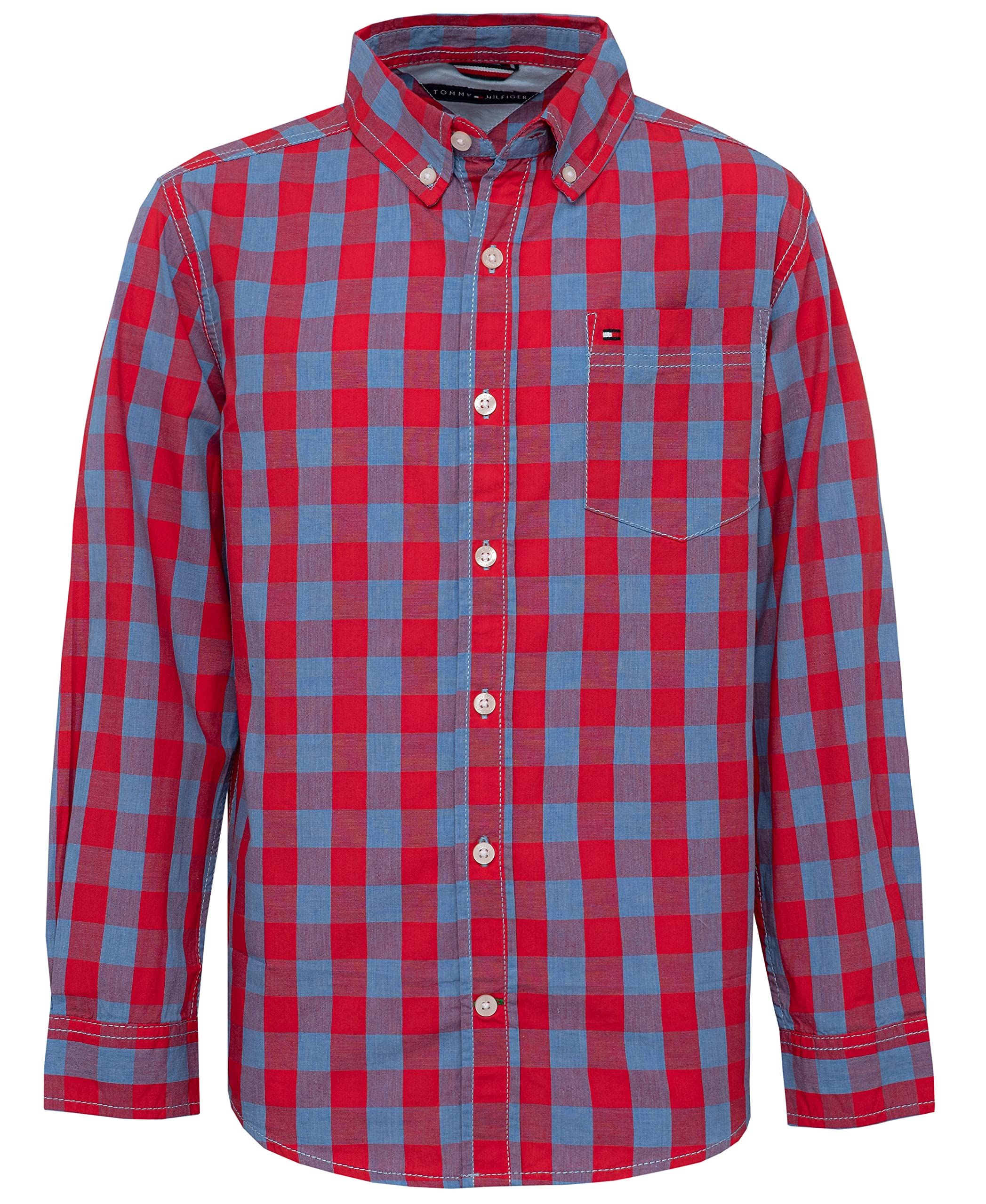 Camisa Tommy Hilfiger de Manga Larga Kirk Fireside Plaid 3y para Niños - Venta Internacional