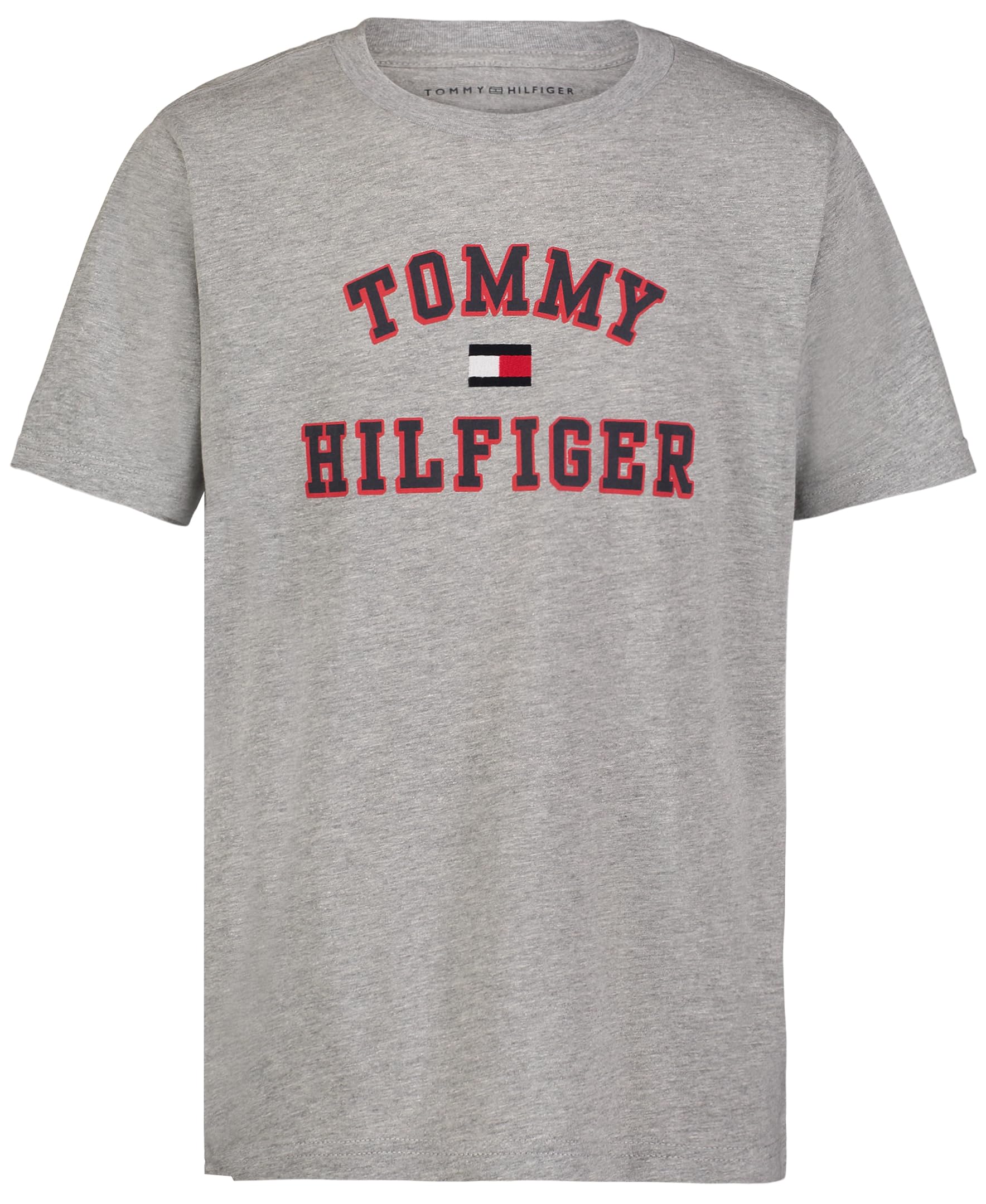 Foto 2 pulgar | Camiseta Tommy Hilfiger De Manga Corta Para Niños Varsity Grey 18-20 - Venta Internacional.