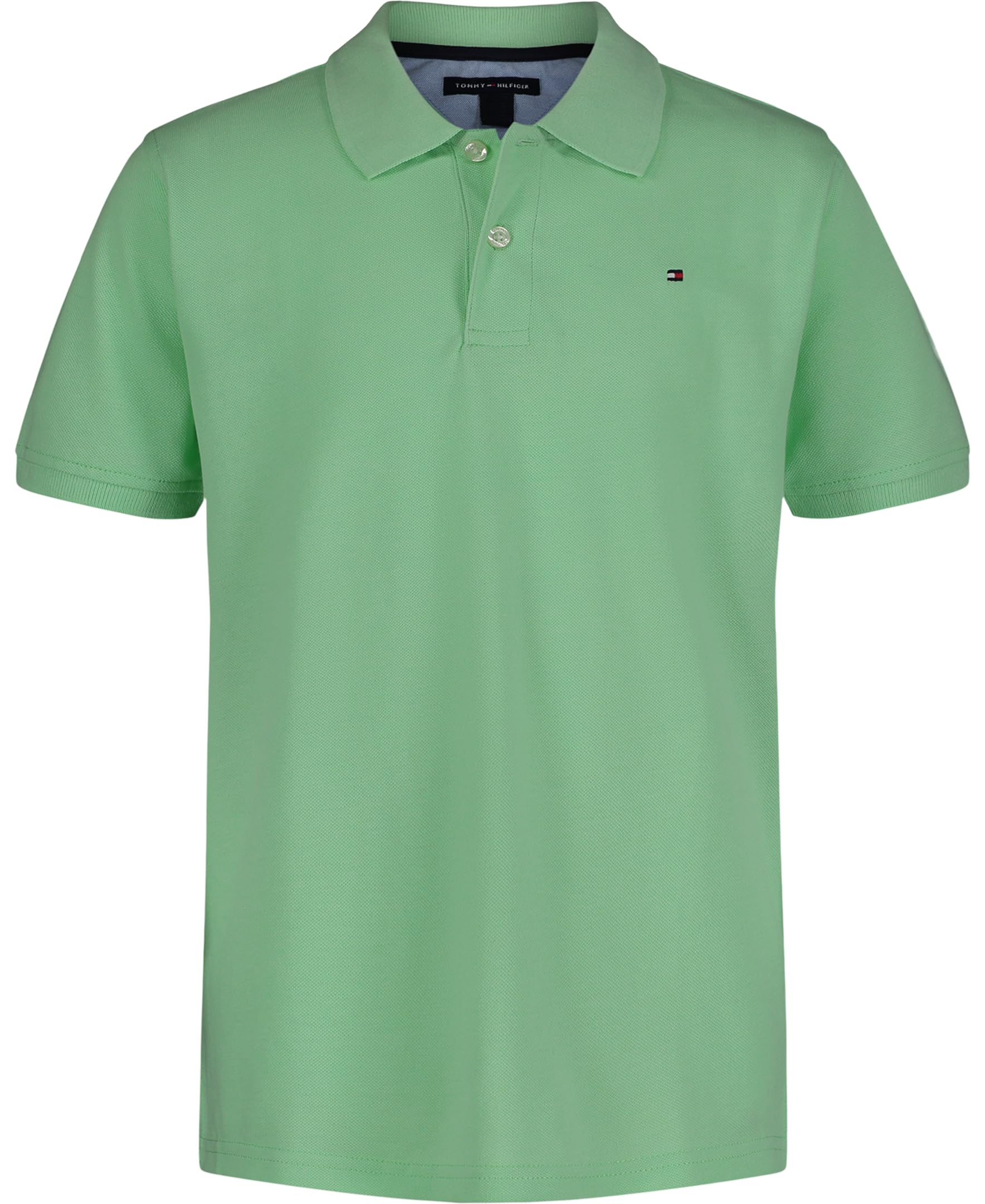 Polo Tommy Hilfiger Para Niños, Manga Corta, Verde Hiedra, Fresno, 8 Años - Venta Internacional.