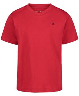 Foto 1 | Camiseta Tommy Hilfiger Para Niños, Manga Corta, Cuello En V, Escarlata, 5 Años - Venta Internacional.