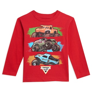 Foto 3 | Camiseta Monster Jam De Manga Larga Para Niños Pequeños, Paquete De 2, Talla 6 - Venta Internacional.