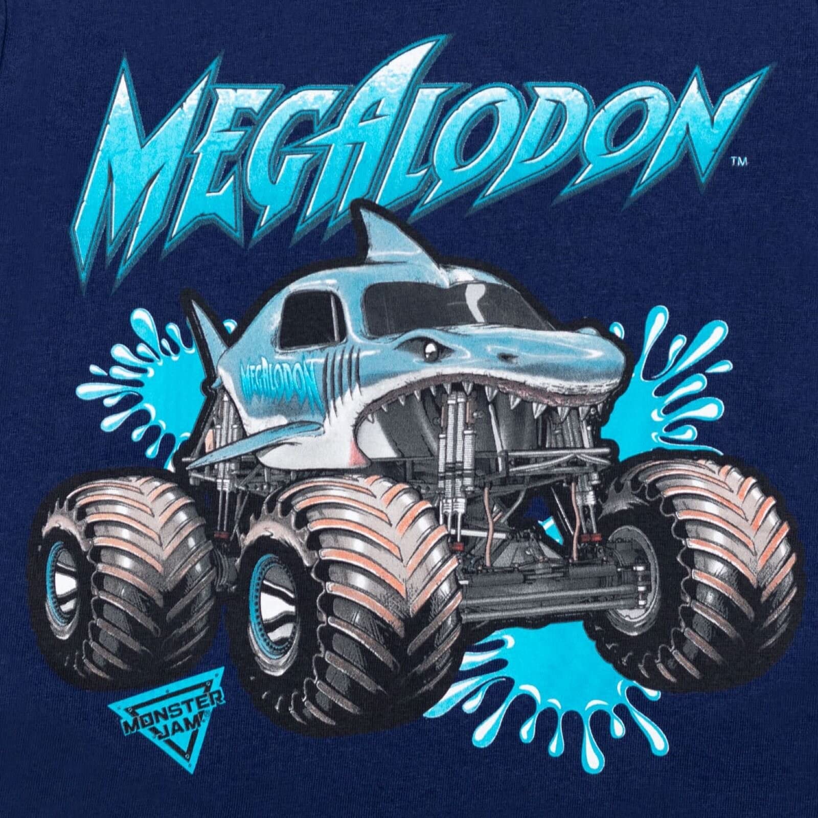 Foto 8 pulgar | Camiseta Monster Jam El Toro Loco Grave Digger Megalodon 6 Years - Venta Internacional.