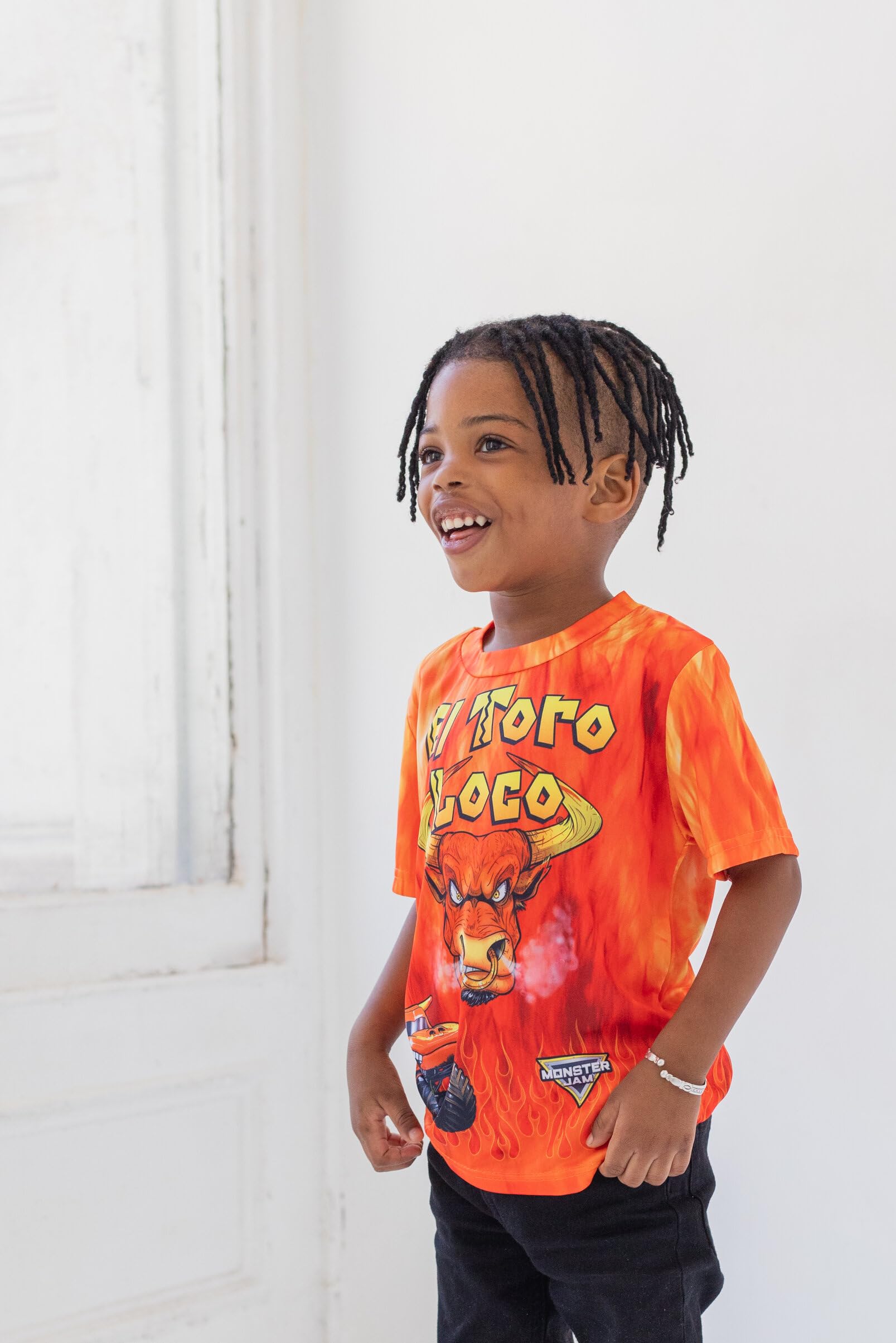Foto 5 | Camiseta Monster Jam El Toro Loco Graphic Para Niños Orange 6 - Venta Internacional.