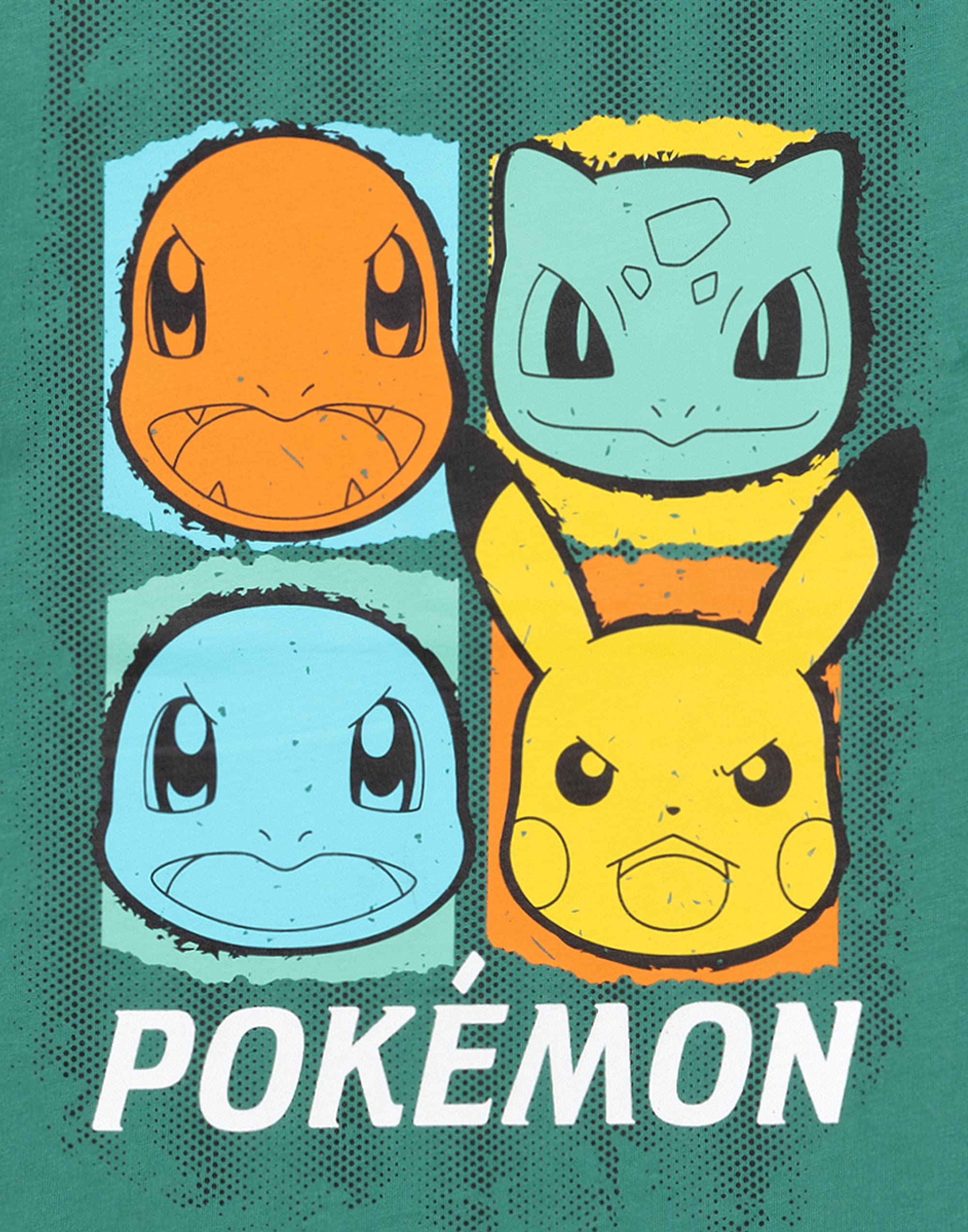 Foto 7 pulgar | Camiseta Pokémon Boys Green Top Pikachu Squirtle Bulbasaur - Venta Internacional.