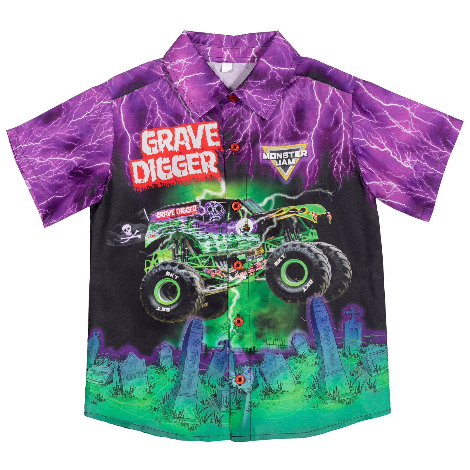 Camiseta Monster Jam Trucks Grave Digger Para Niños Pequeños De 6 Años - Venta Internacional.
