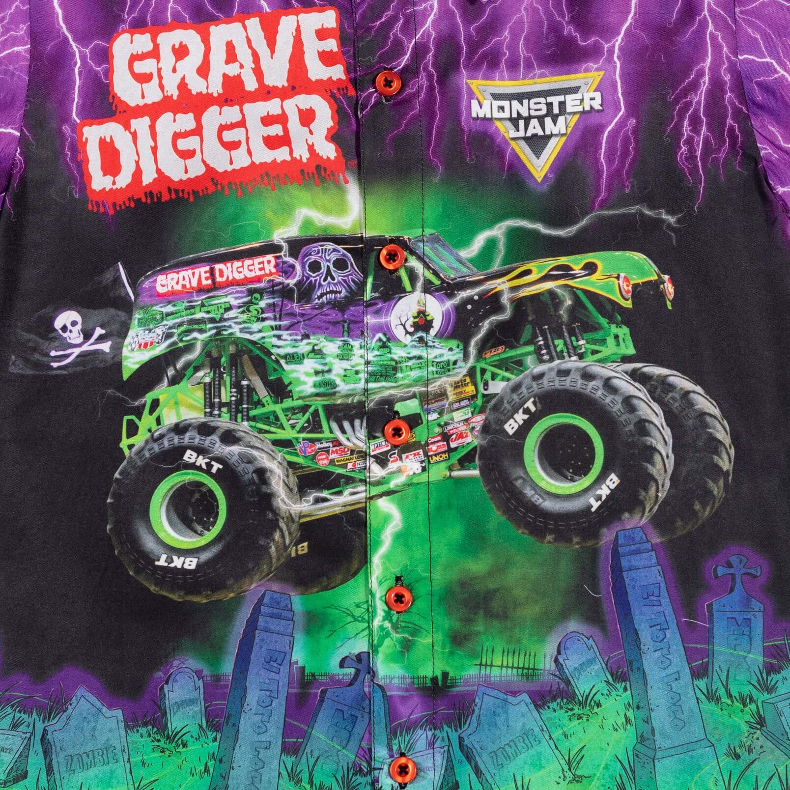 Foto 4 pulgar | Camiseta Monster Jam Trucks Grave Digger Para Niños Pequeños De 6 Años - Venta Internacional.