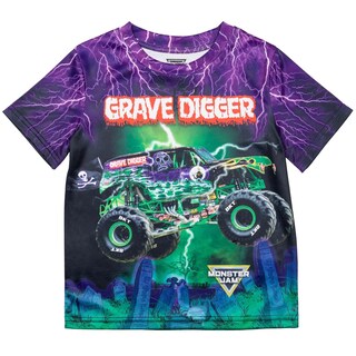 Foto 4 | Camiseta Monster Jam Megalodon El Toro Loco Grave Digger Para Niños - Venta Internacional.