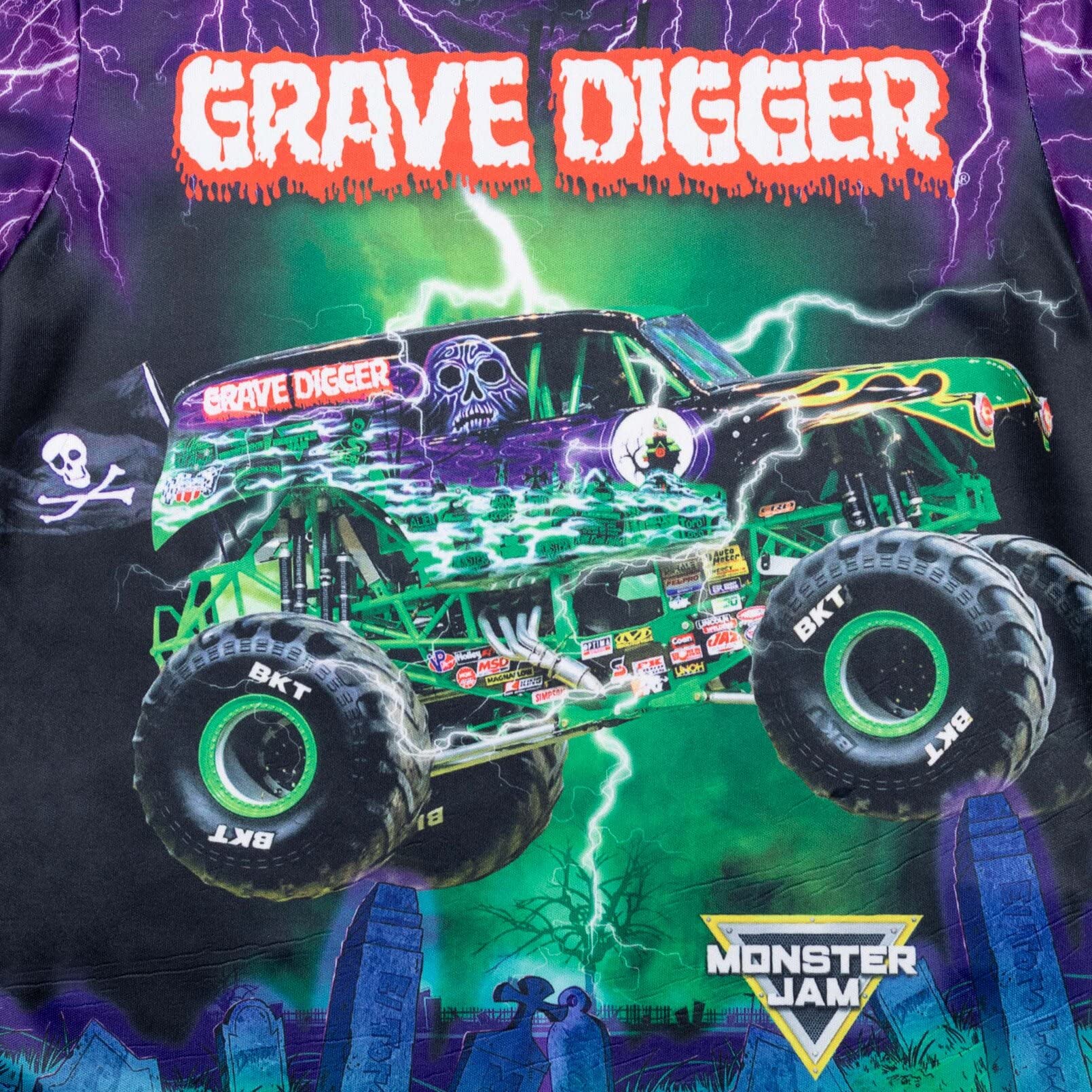 Foto 6 pulgar | Camiseta Monster Jam Megalodon El Toro Loco Grave Digger Para Niños - Venta Internacional.