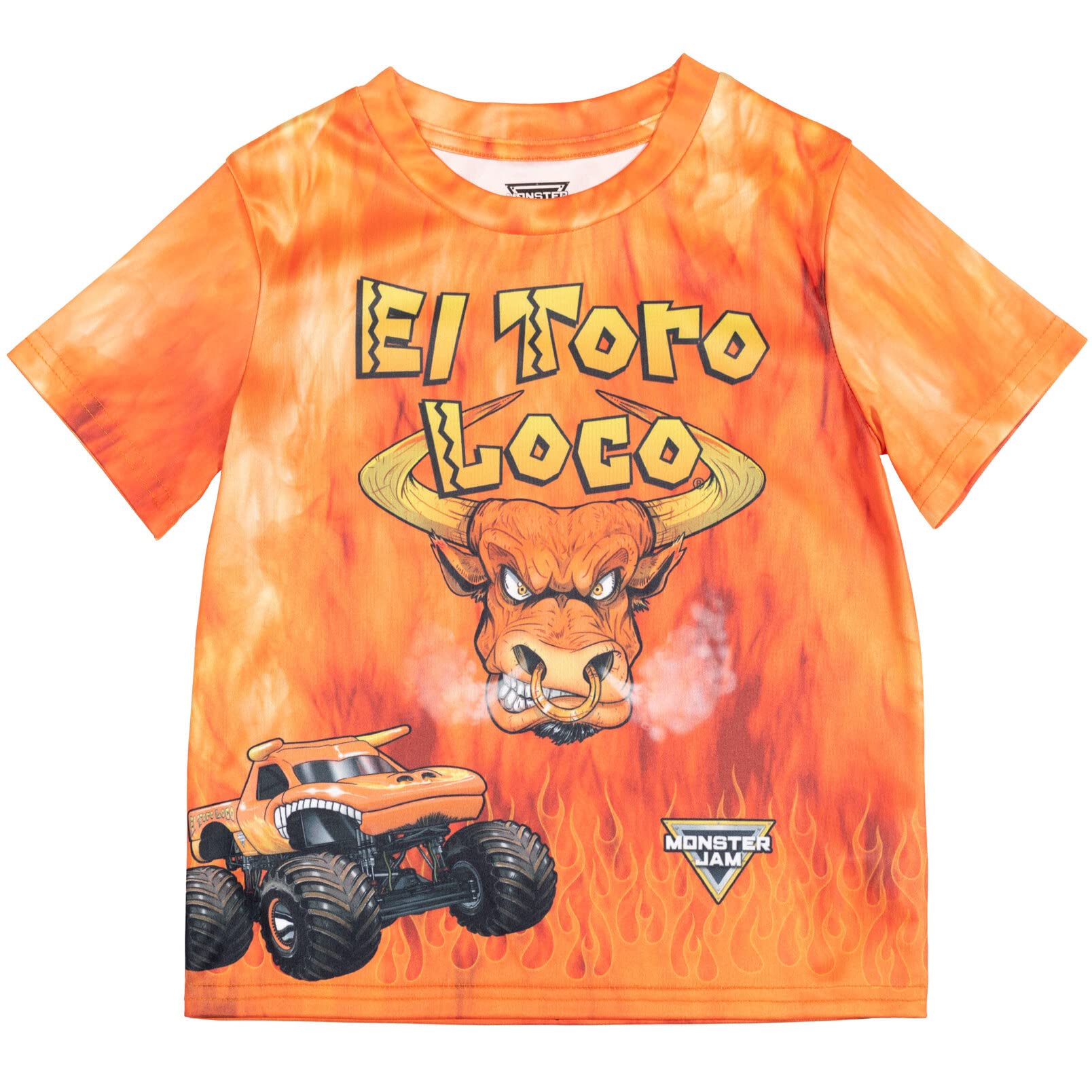 Foto 7 pulgar | Camiseta Monster Jam Megalodon El Toro Loco Grave Digger Para Niños - Venta Internacional.