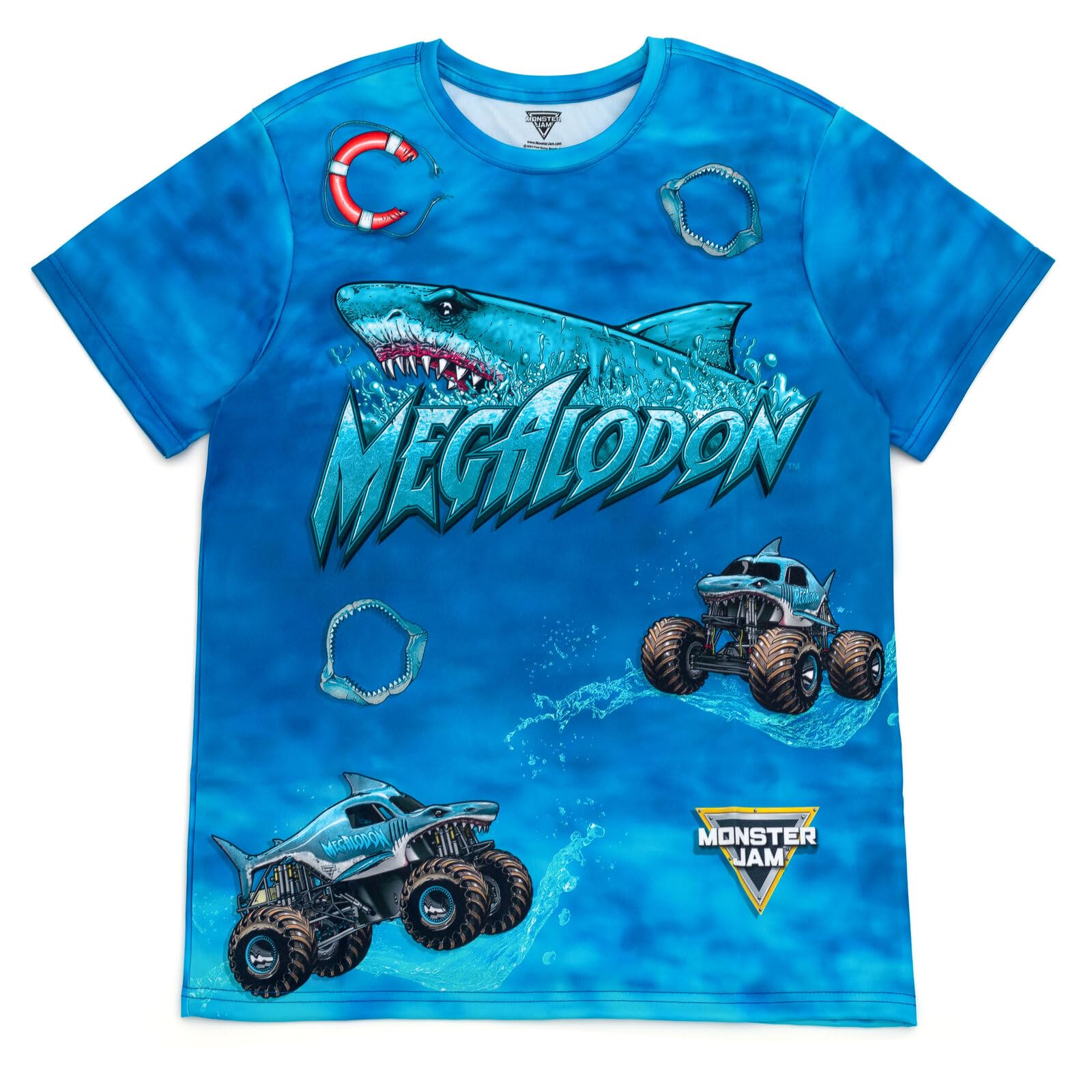 Foto 2 pulgar | Camiseta Monster Jam Megalodon Monster Truck Para Niños Pequeños - Venta Internacional.