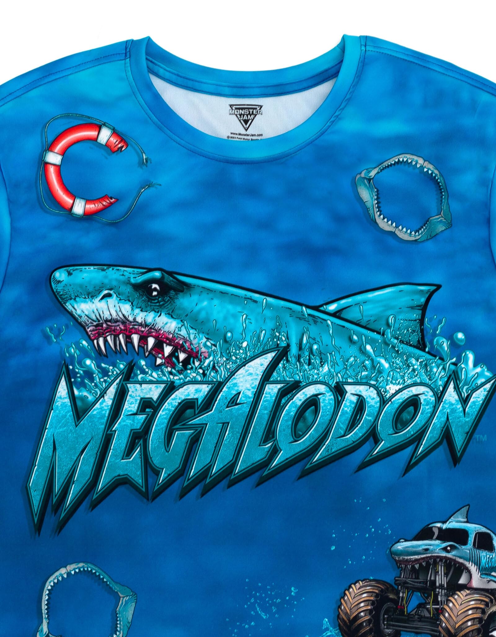 Foto 6 pulgar | Camiseta Monster Jam Megalodon Monster Truck Para Niños Pequeños - Venta Internacional.