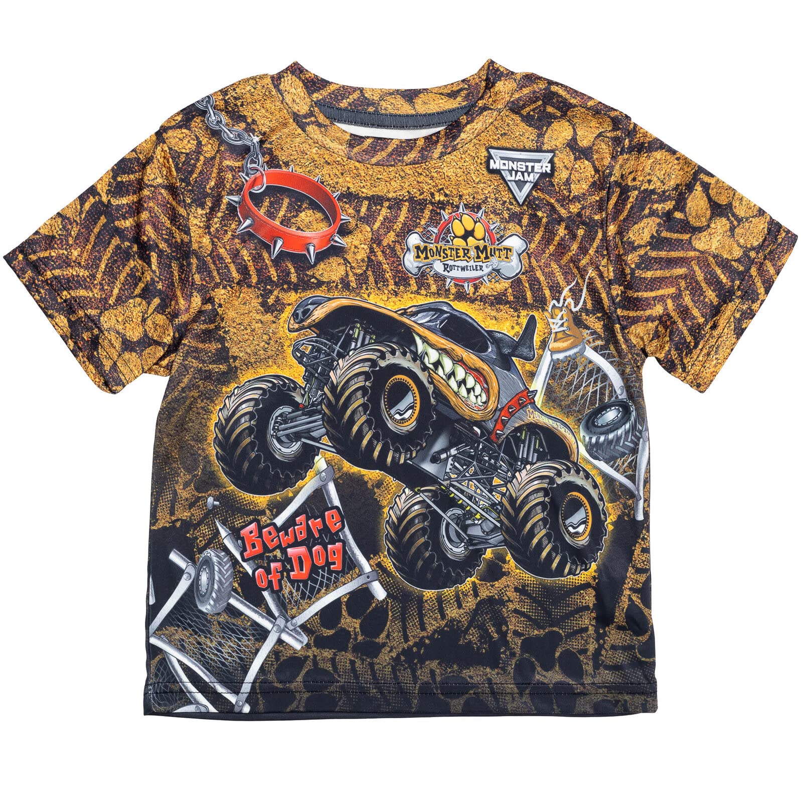 Camiseta Monster Jam Monster Mutt Brown Para Niños Talla 6 - Venta Internacional.