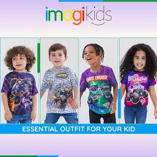Foto 2 | Camiseta Monster Jam Maximum Destruction Gris Para Niños De 6 Años - Venta Internacional.