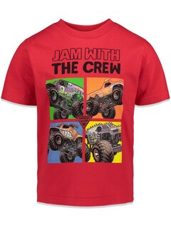 Foto 6 | Pack De 3 Camisetas Monster Jam Big Boys, Color Negro/rojo/gris, Talla 8 - Venta Internacional.