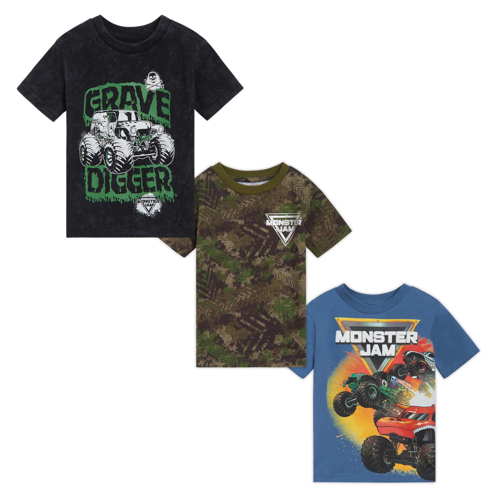 Foto 2 pulgar | Camisetas Monster Jam Grave Digger El Toro Loco Monster Mutt - Venta Internacional.