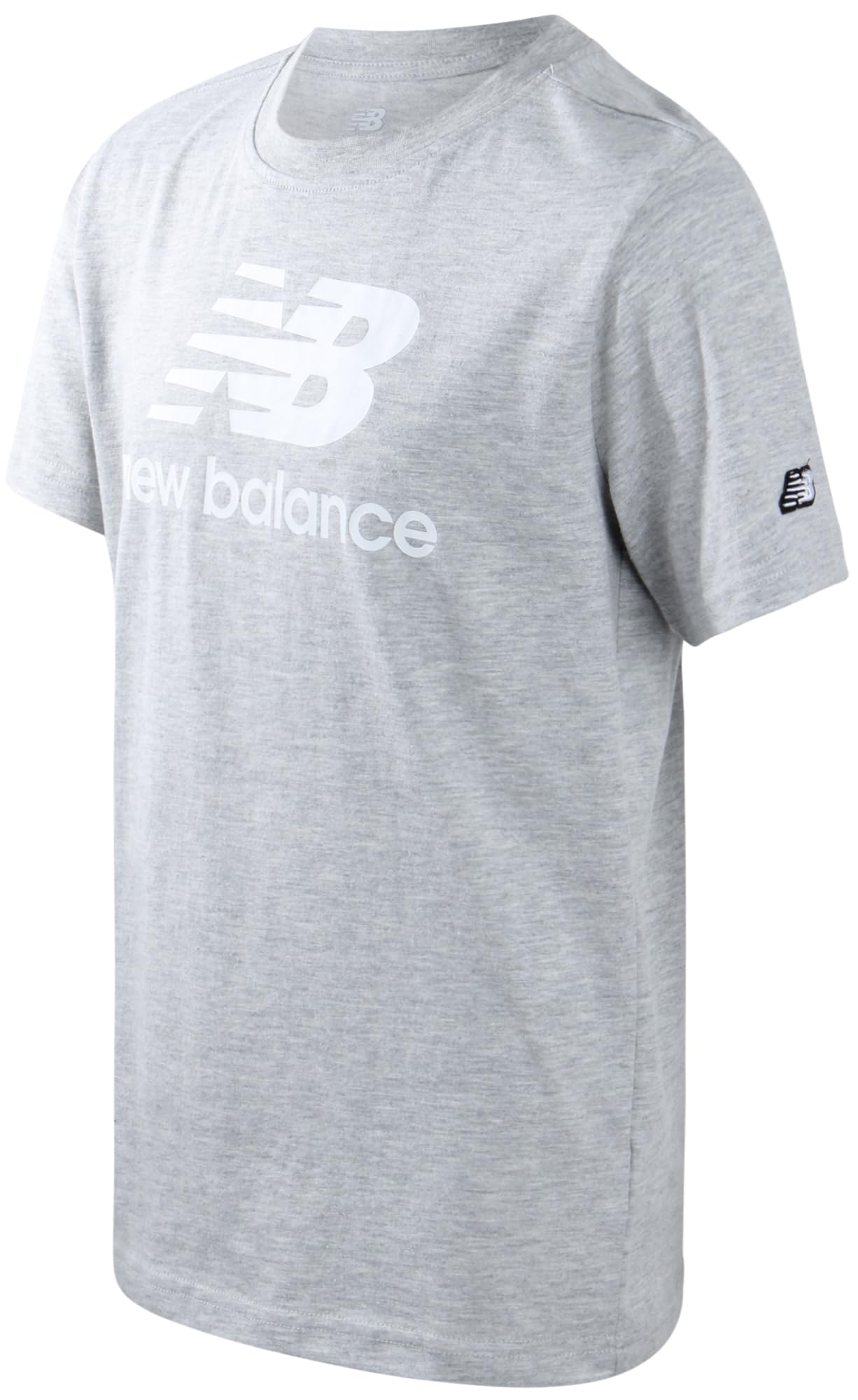 Foto 2 pulgar | Camiseta New Balance Para Niños Con Núcleo De Algodón Con Logotipo Apilado, Talla 8 - Venta Internacional.
