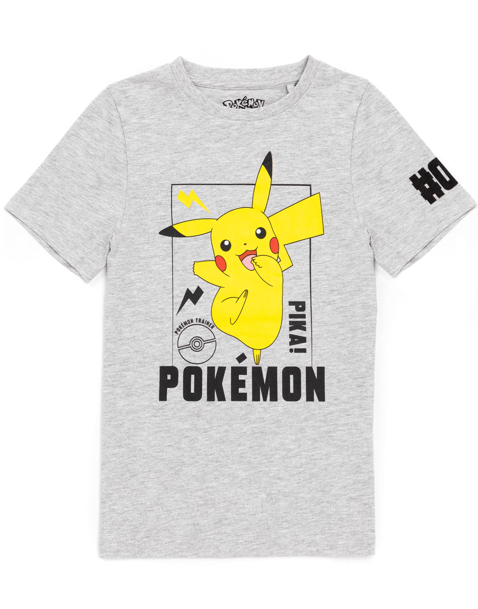 Foto 2 pulgar | Camiseta Pokemon Pikachu Gris Para Niños De 13 A 14 Años - Venta Internacional.
