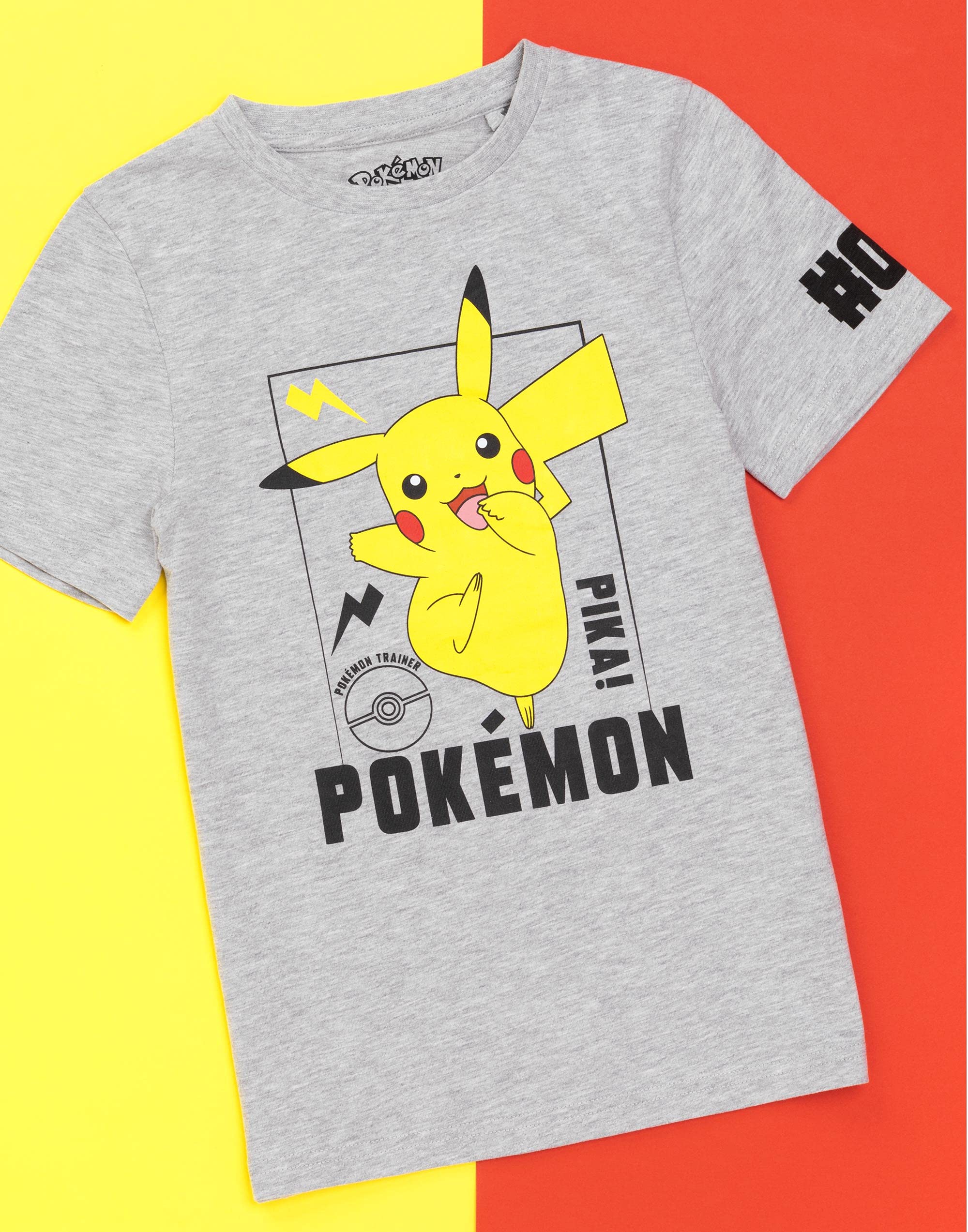 Foto 4 pulgar | Camiseta Pokemon Pikachu Gris Para Niños De 13 A 14 Años - Venta Internacional.