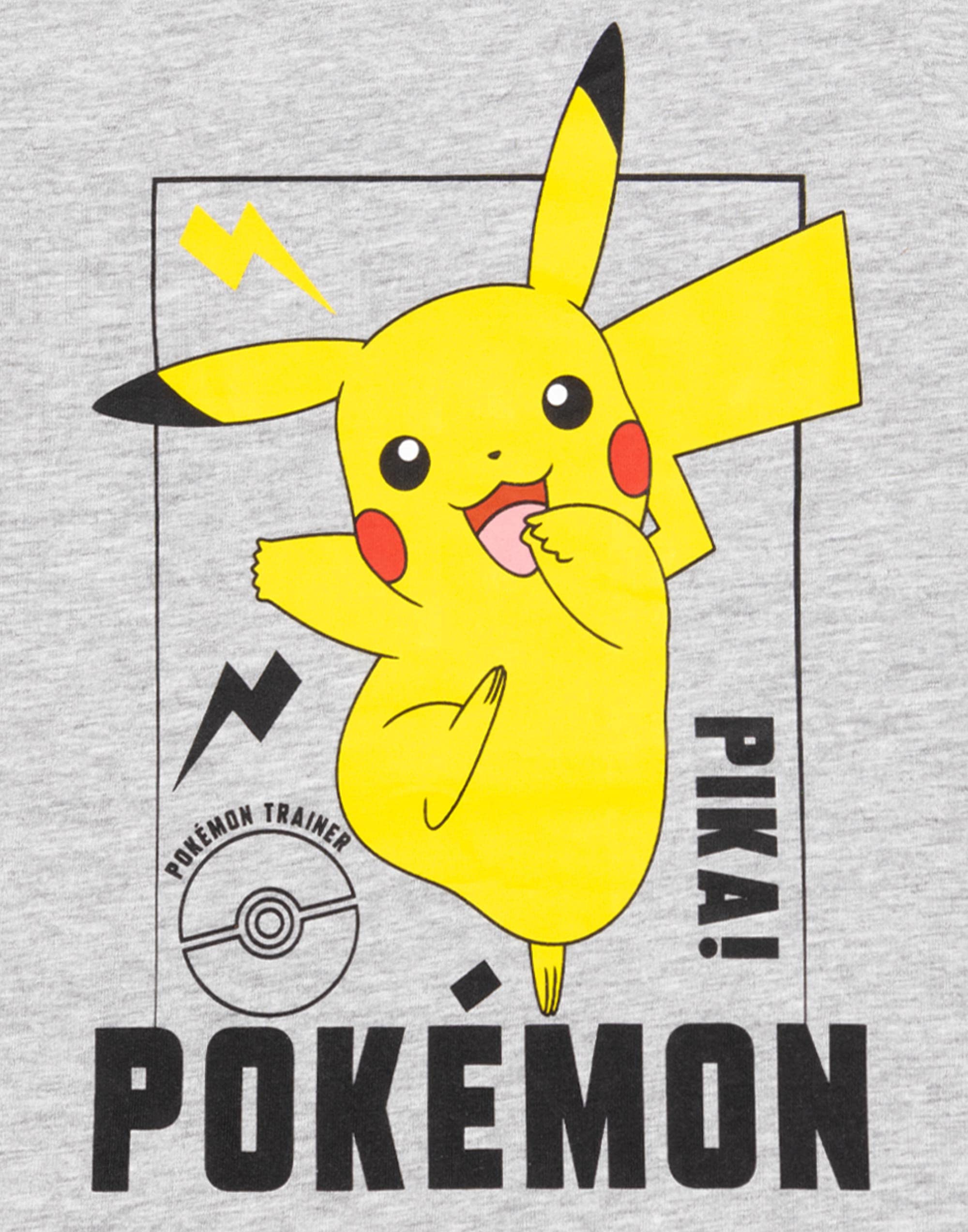 Foto 8 pulgar | Camiseta Pokemon Pikachu Gris Para Niños De 13 A 14 Años - Venta Internacional.
