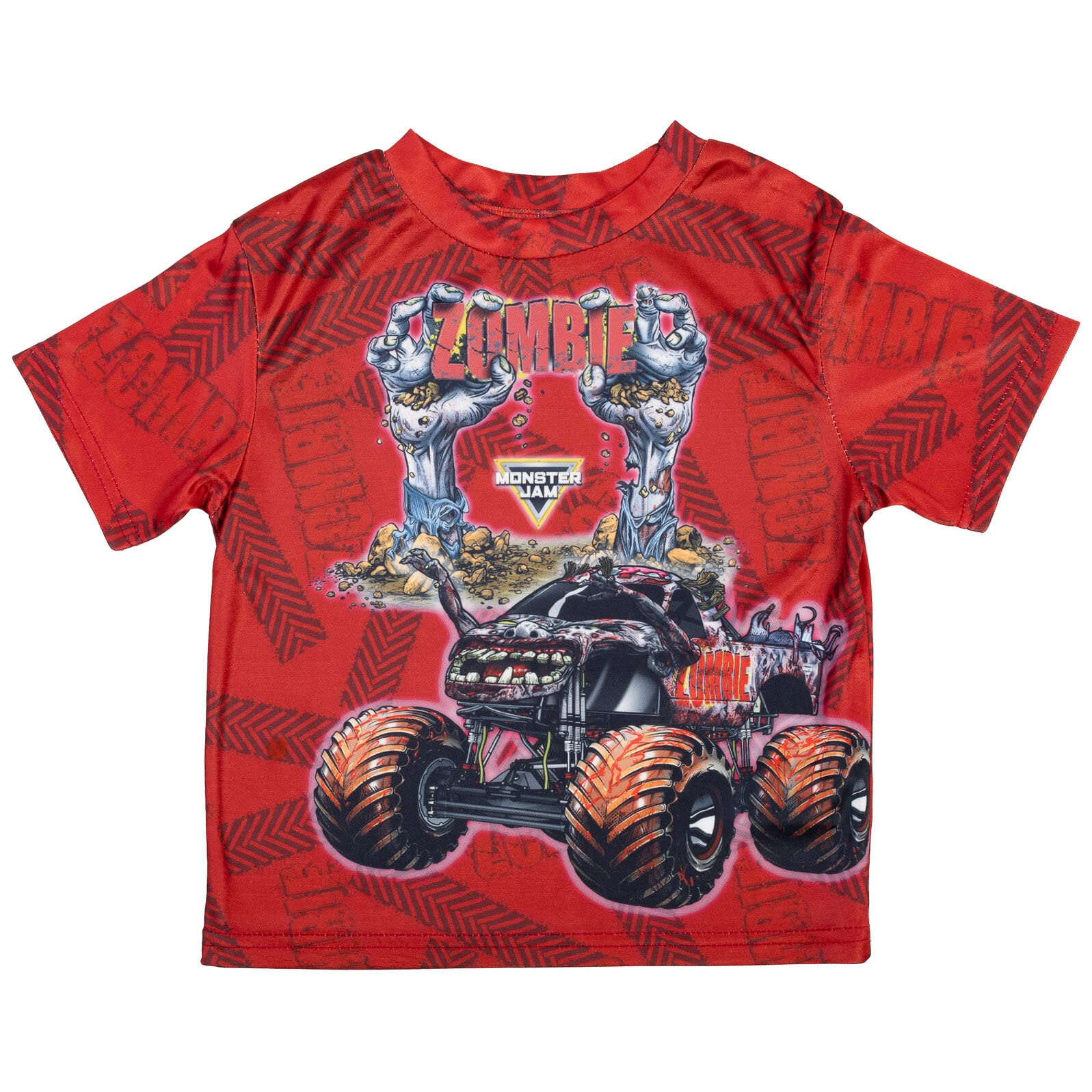 Camiseta Monster Jam Zombie Red Zombie Para Niños Pequeños De 6 Años - Venta Internacional.