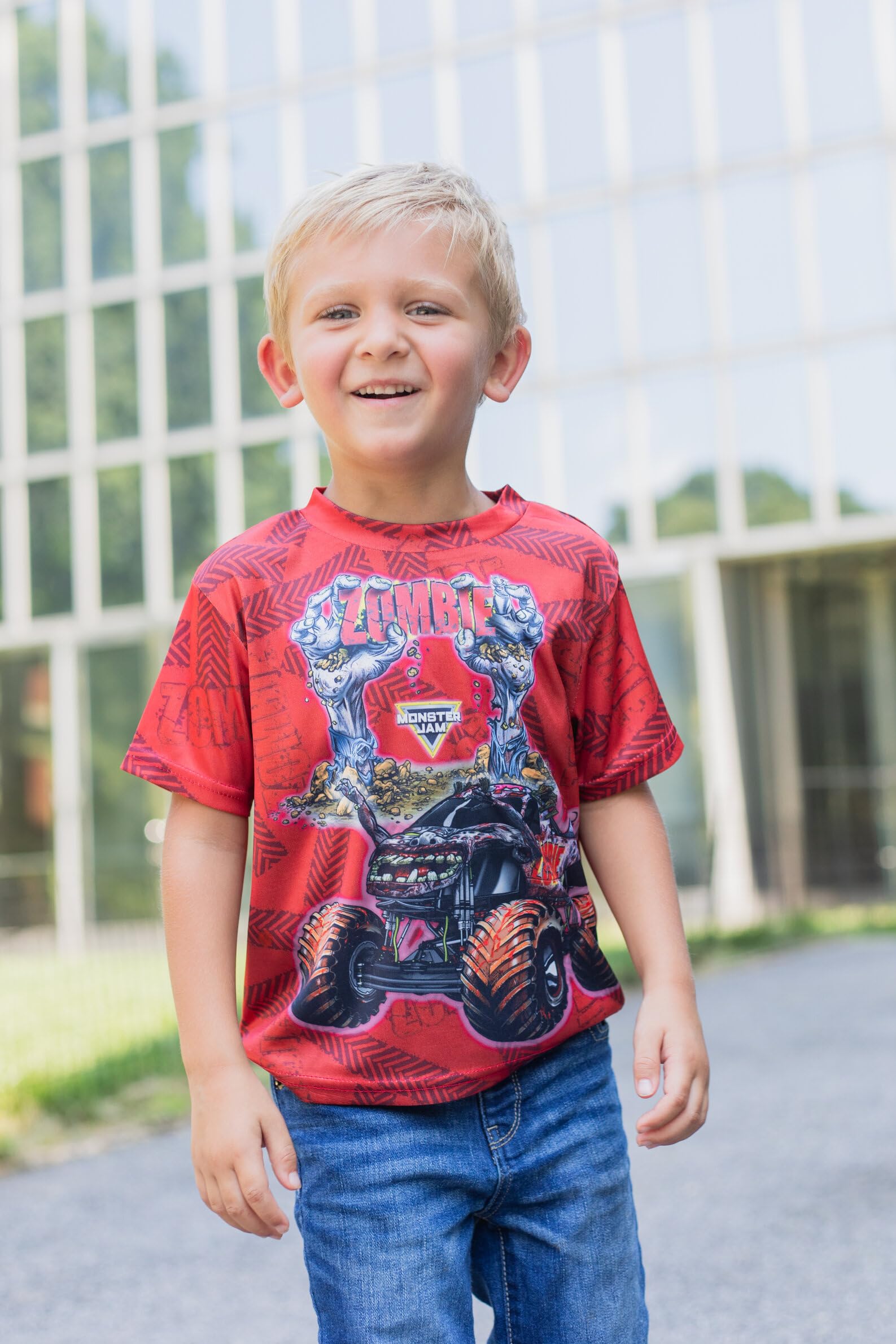 Foto 4 pulgar | Camiseta Monster Jam Zombie Red Zombie Para Niños Pequeños De 6 Años - Venta Internacional.