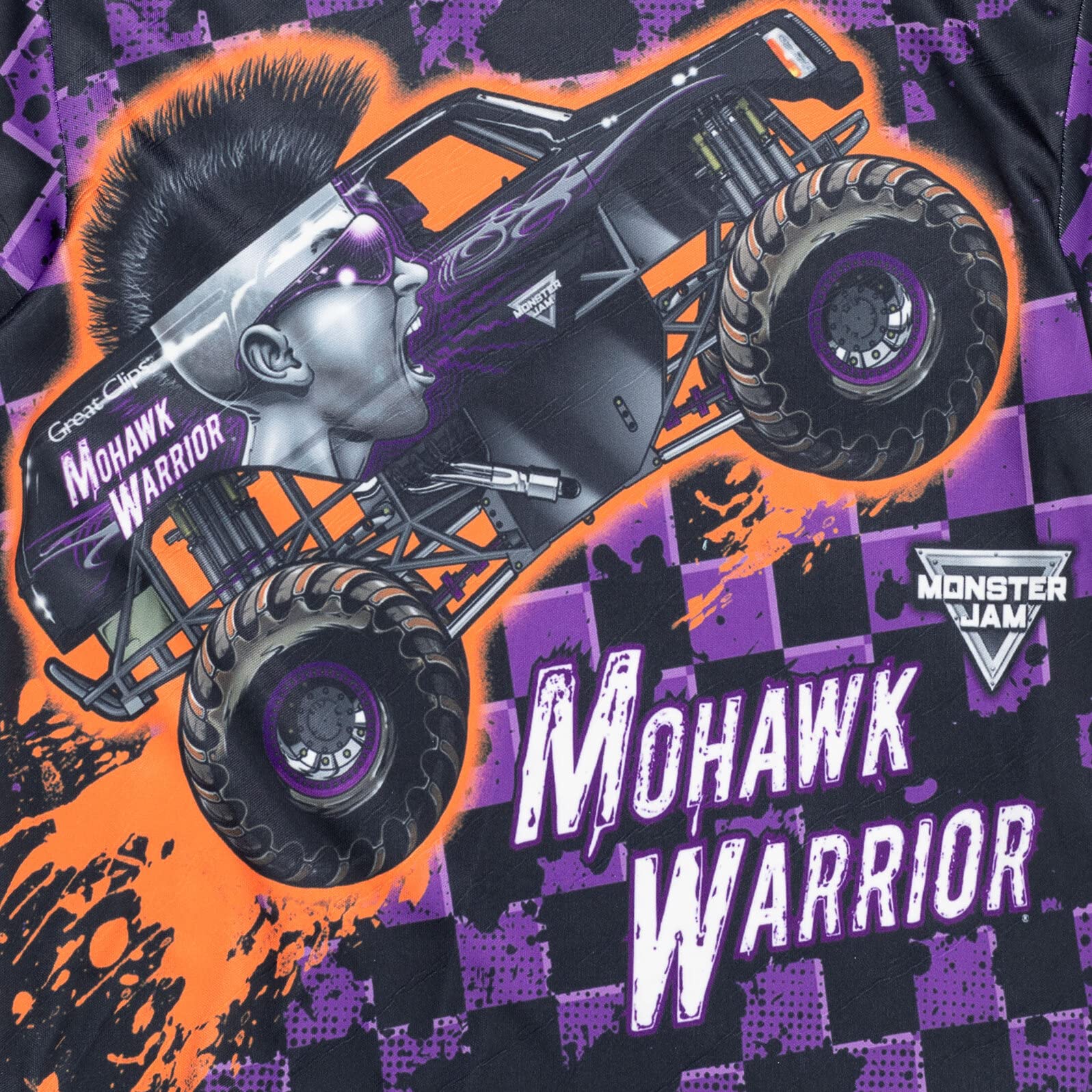 Foto 6 pulgar | Camiseta Monster Jam Mohawk Warrior Púrpura Para Niños De 6 Años - Venta Internacional.