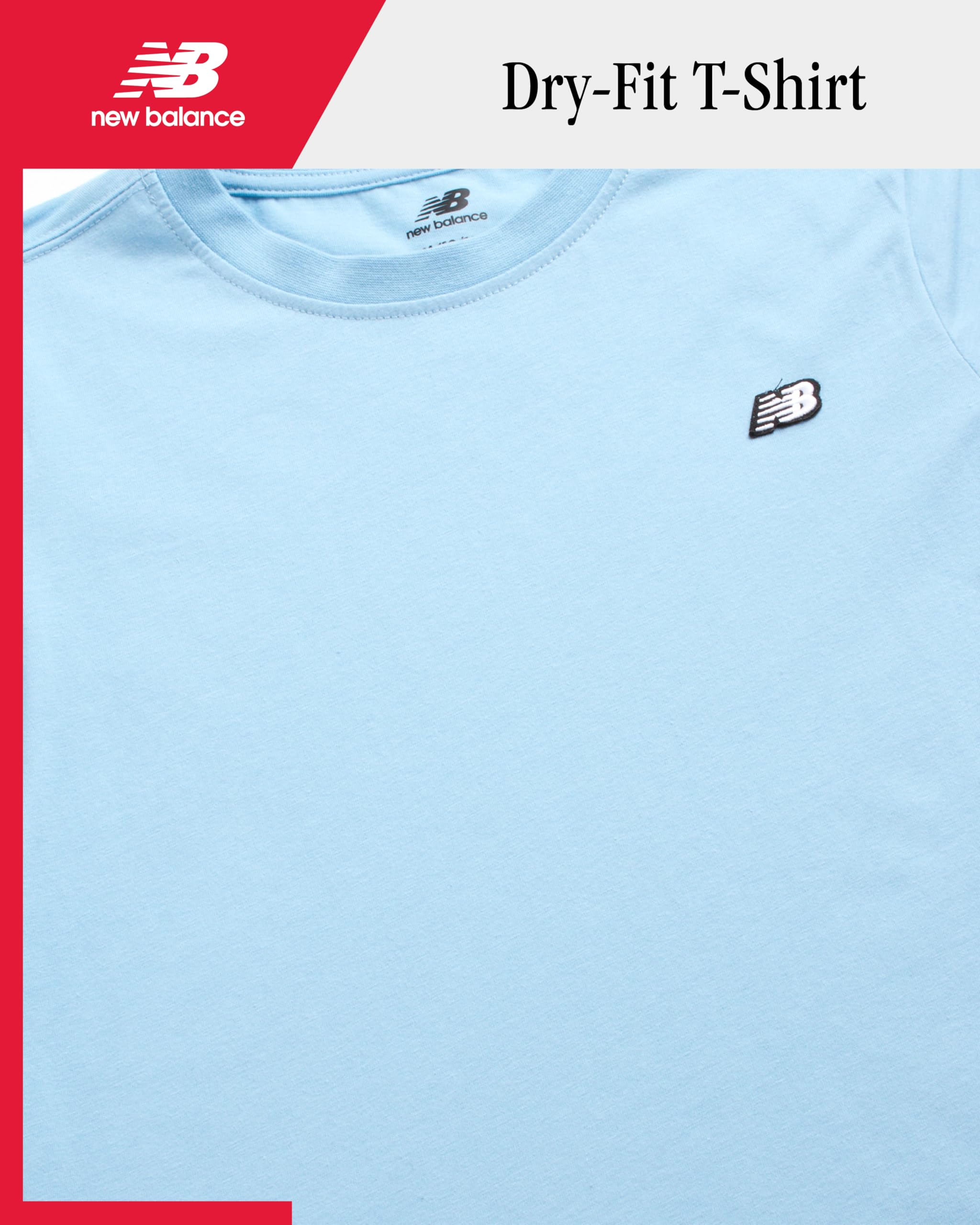 Foto 3 pulgar | Camiseta New Balance Para Niños, Clásica, Algodón, Manga Corta, Azul 8 - Venta Internacional.