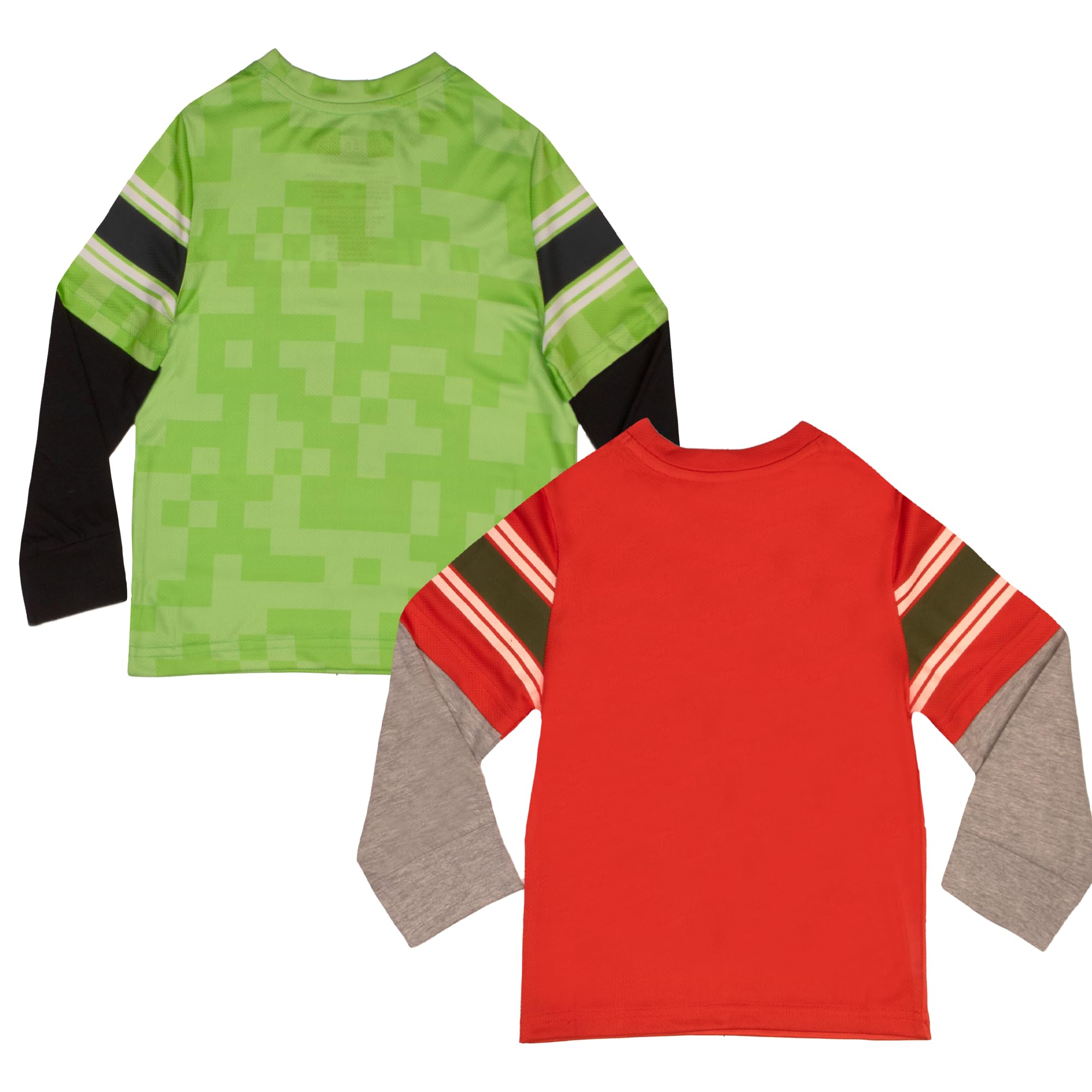 Foto 2 | Camiseta De Manga Larga Con Personajes De Minecraft Para Niños, 2 Unidades, Talla 4 - Venta Internacional.